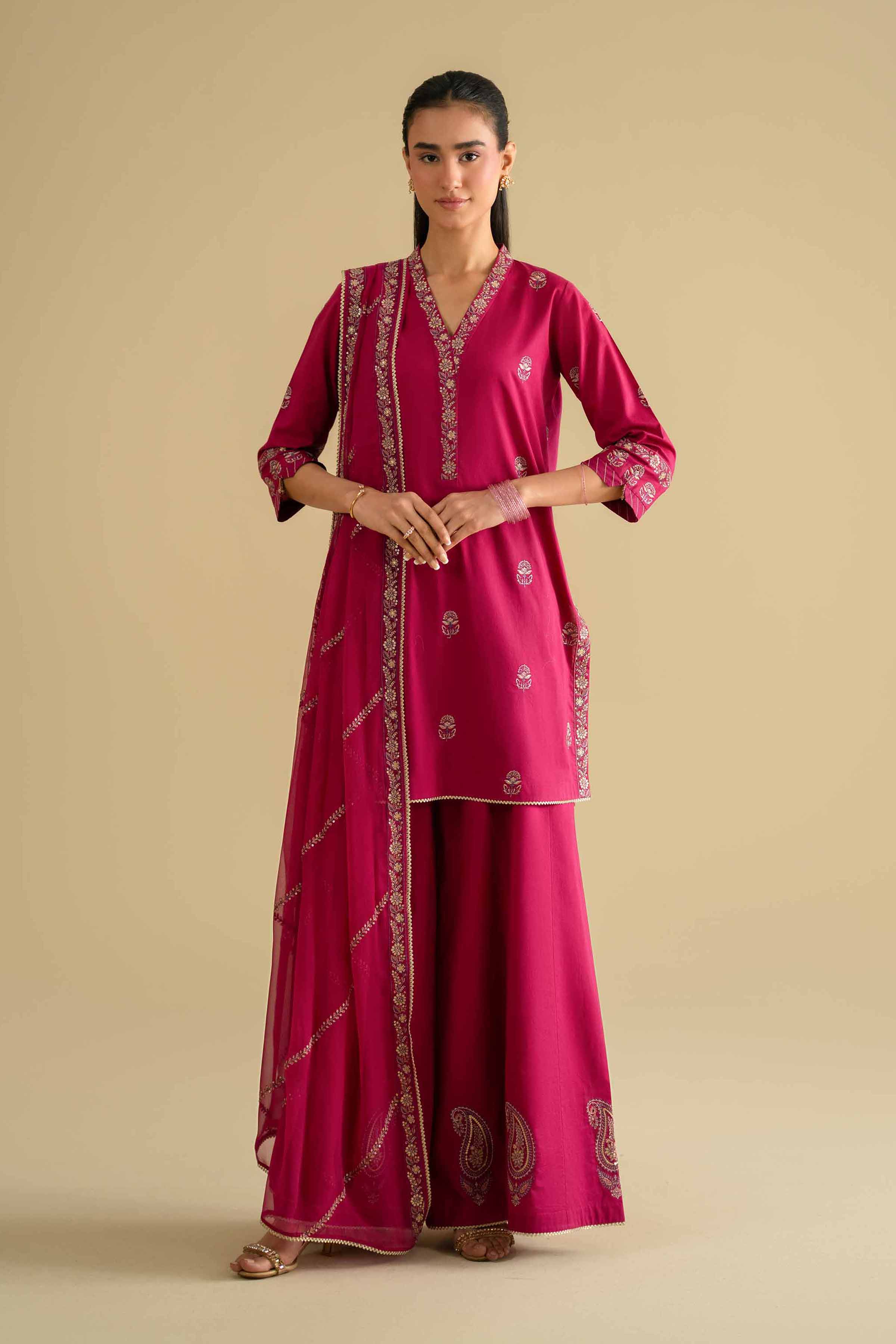 3 Piece - Embroidered Suit - KFE26-105 - Image 5