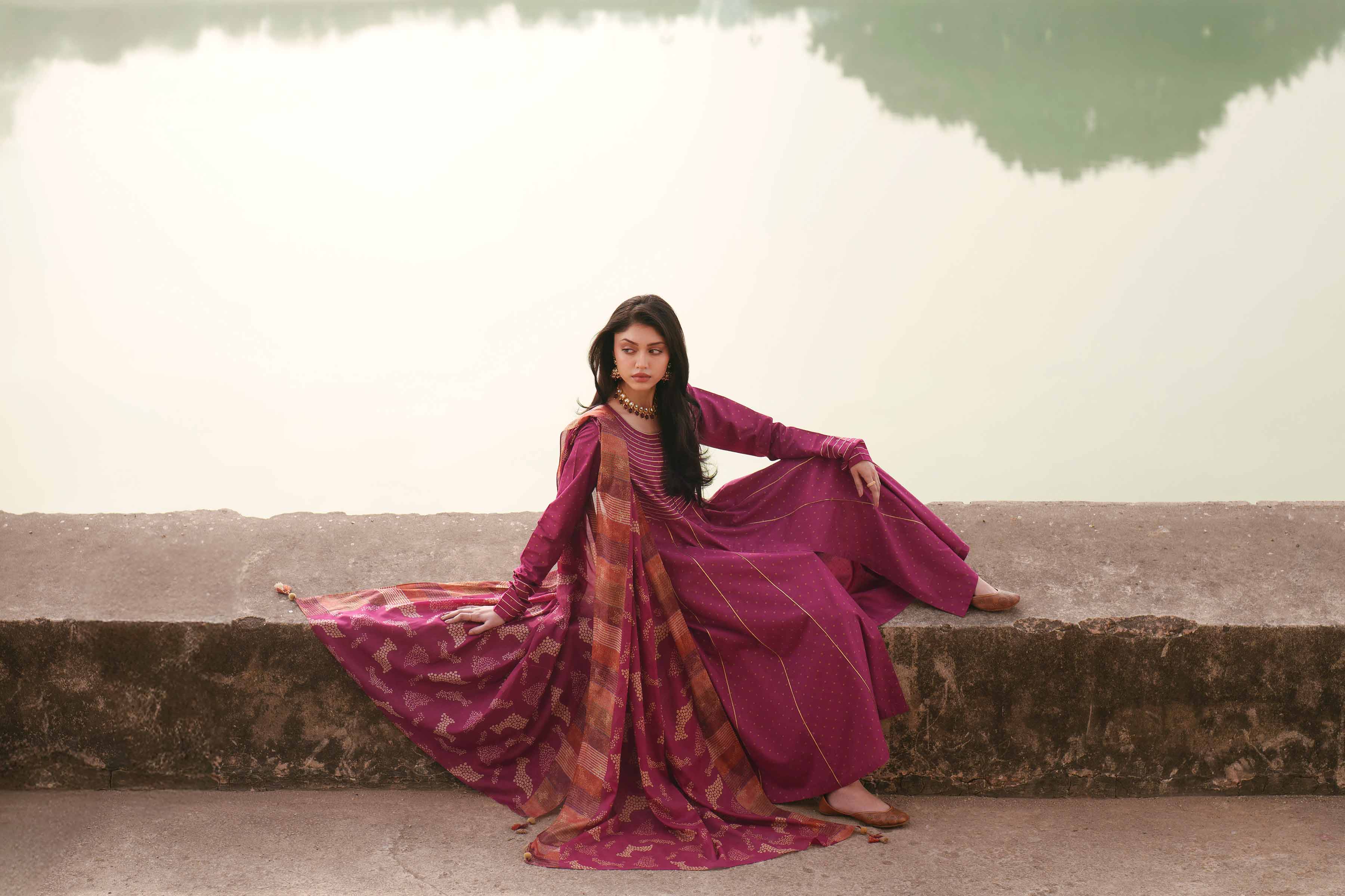 3 Piece - Embroidered Suit - KFE26-113 - Image 12