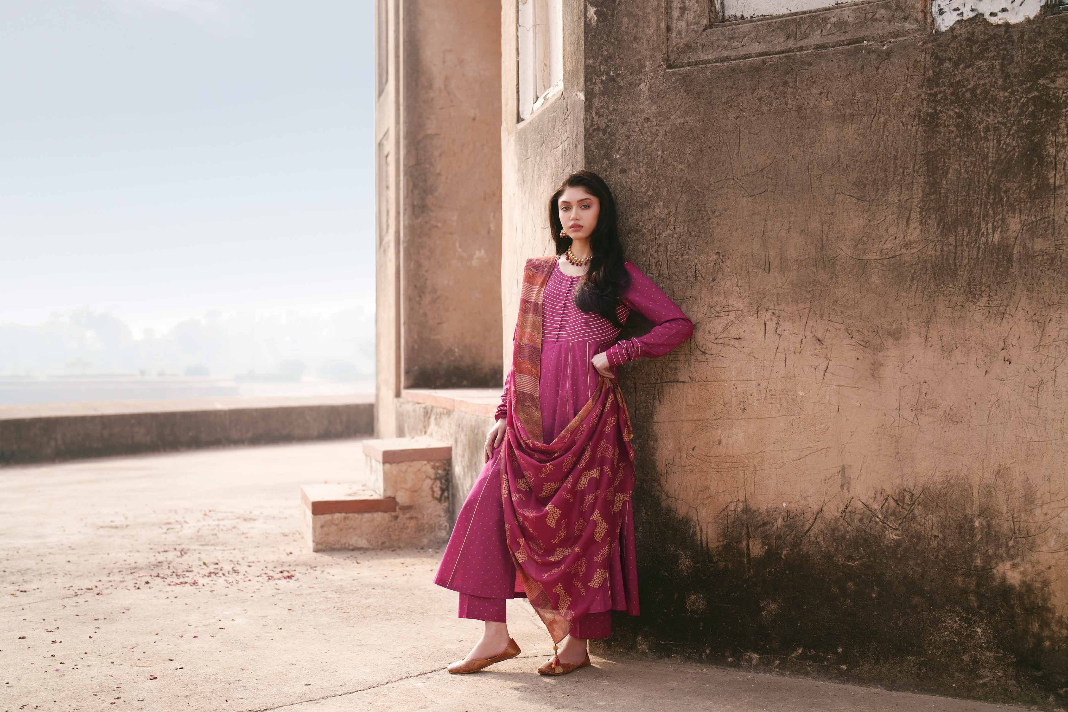3 Piece - Embroidered Suit - KFE26-113 - Image 14