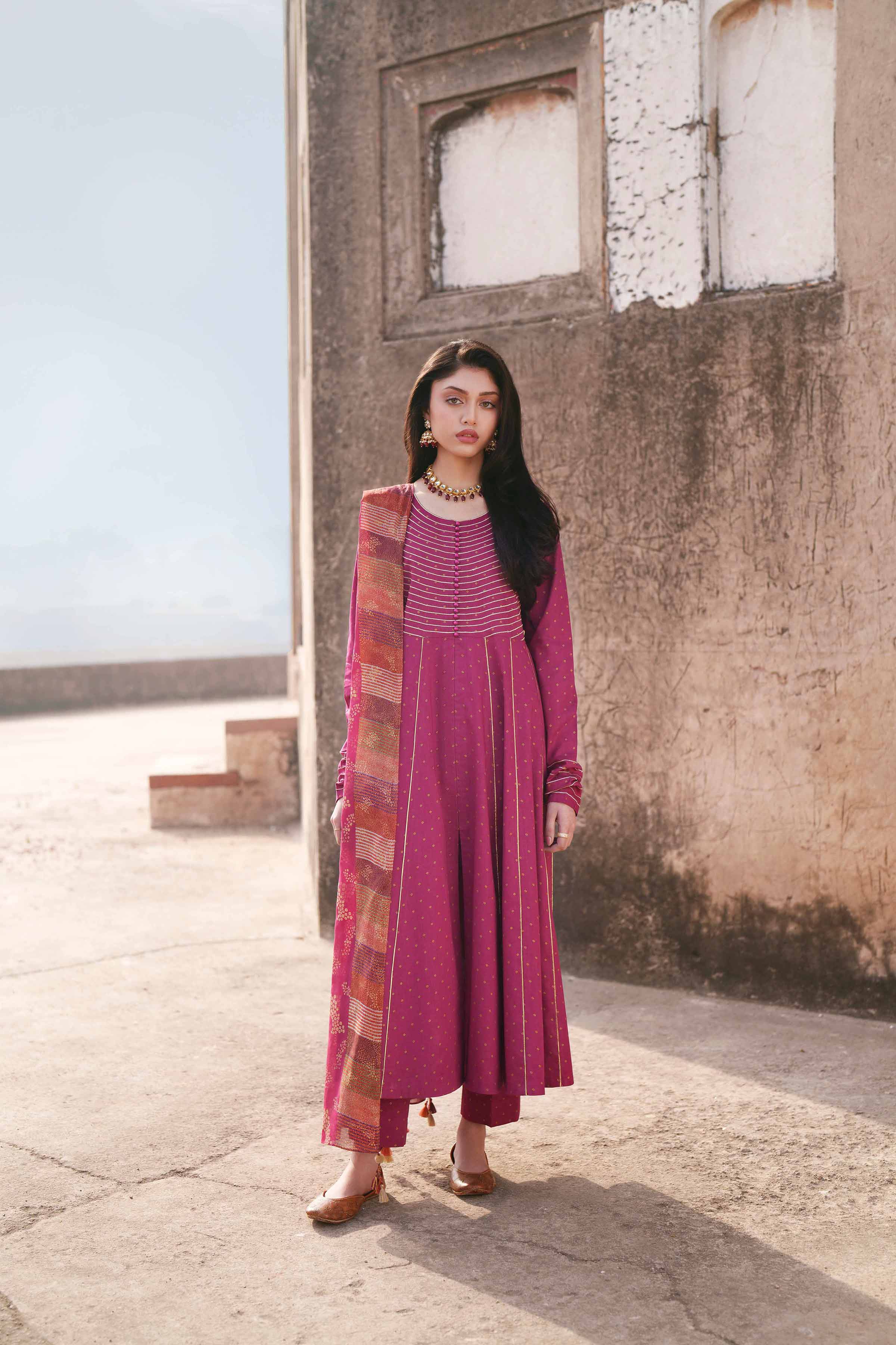 3 Piece - Embroidered Suit - KFE26-113 - Image 2