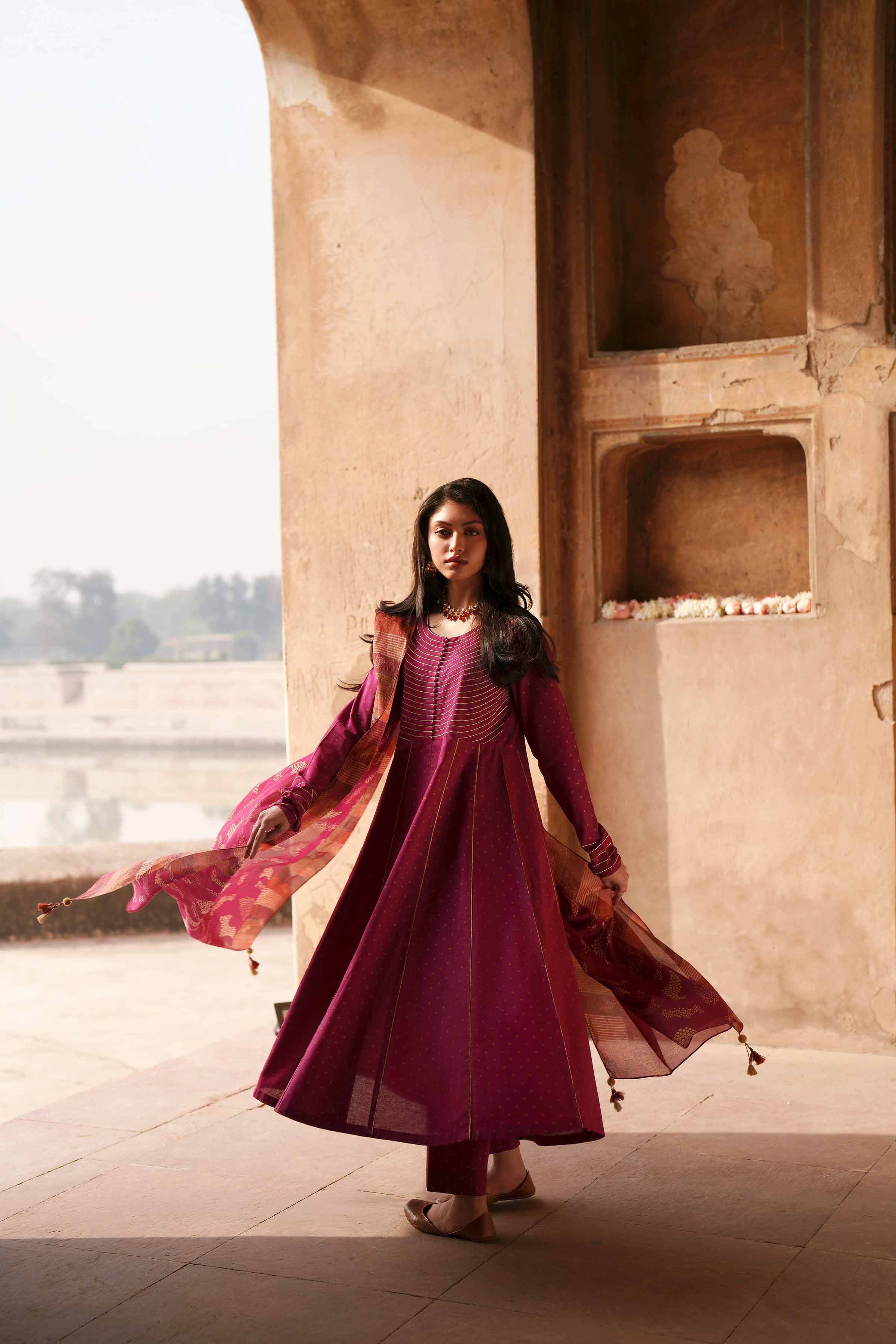 3 Piece - Embroidered Suit - KFE26-113 - Image 4