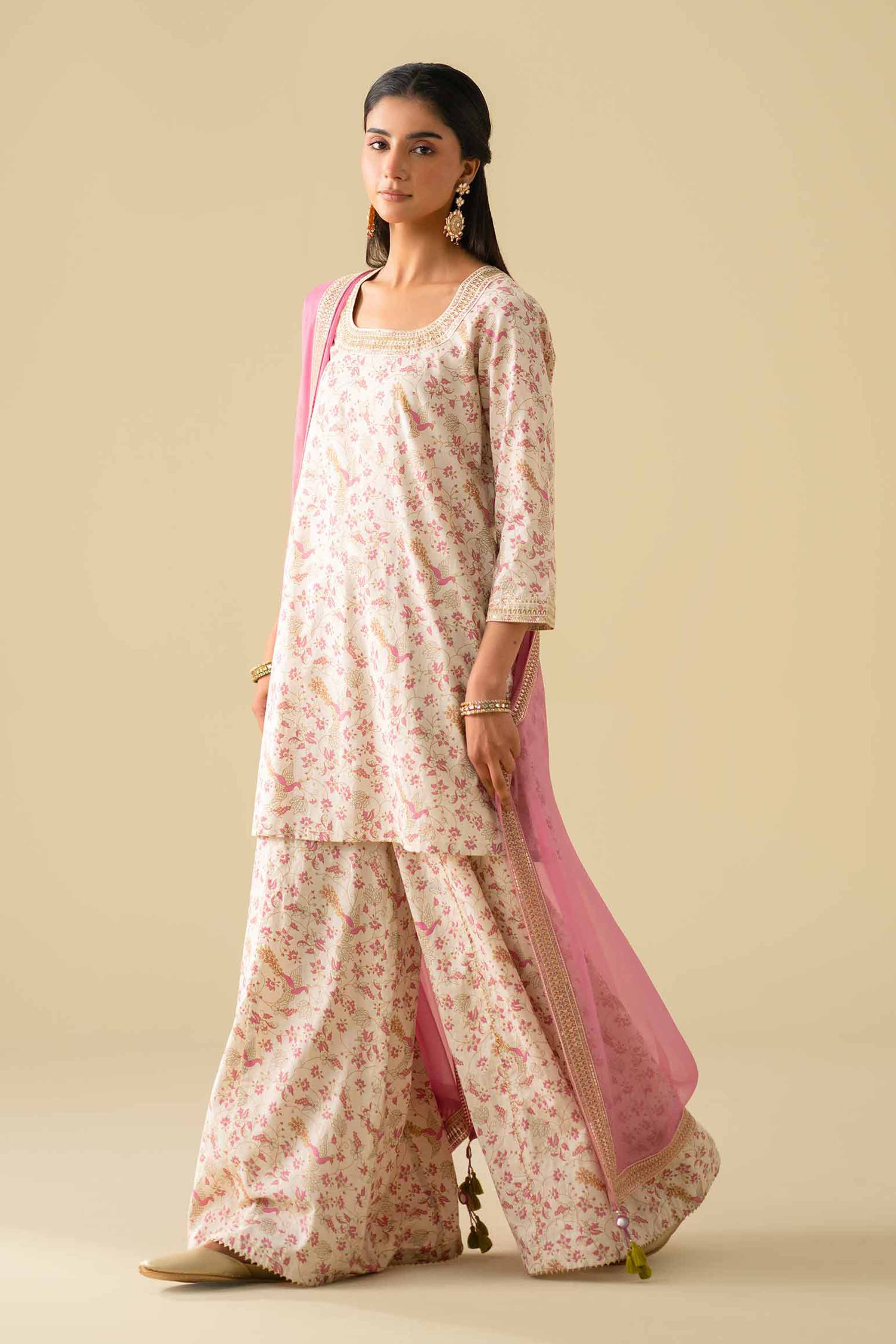 3 Piece - Printed Embroidered Suit - KFE26-117 - Image 5