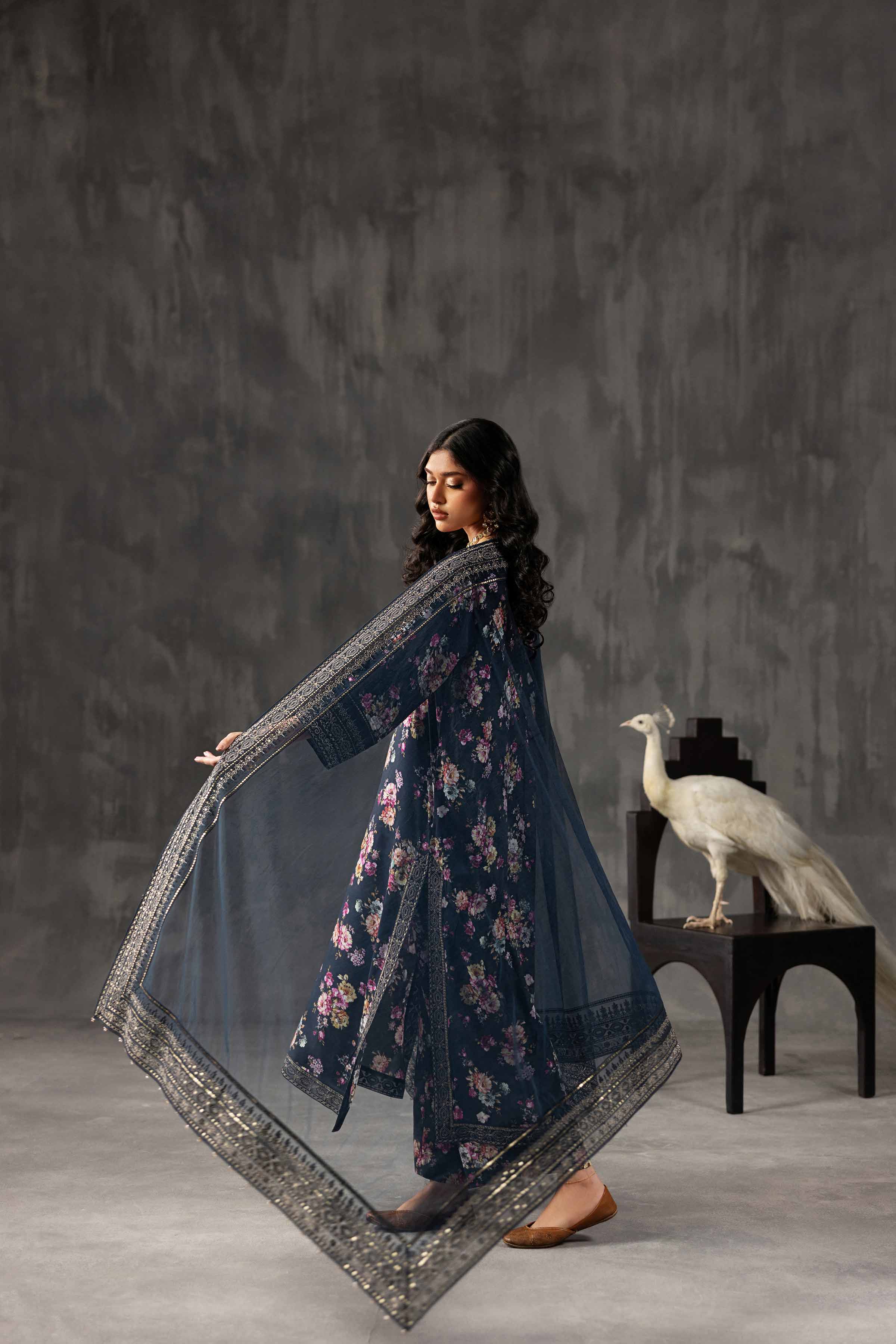 3 Piece - Printed Embroidered Suit - KFE26-118 - Image 3