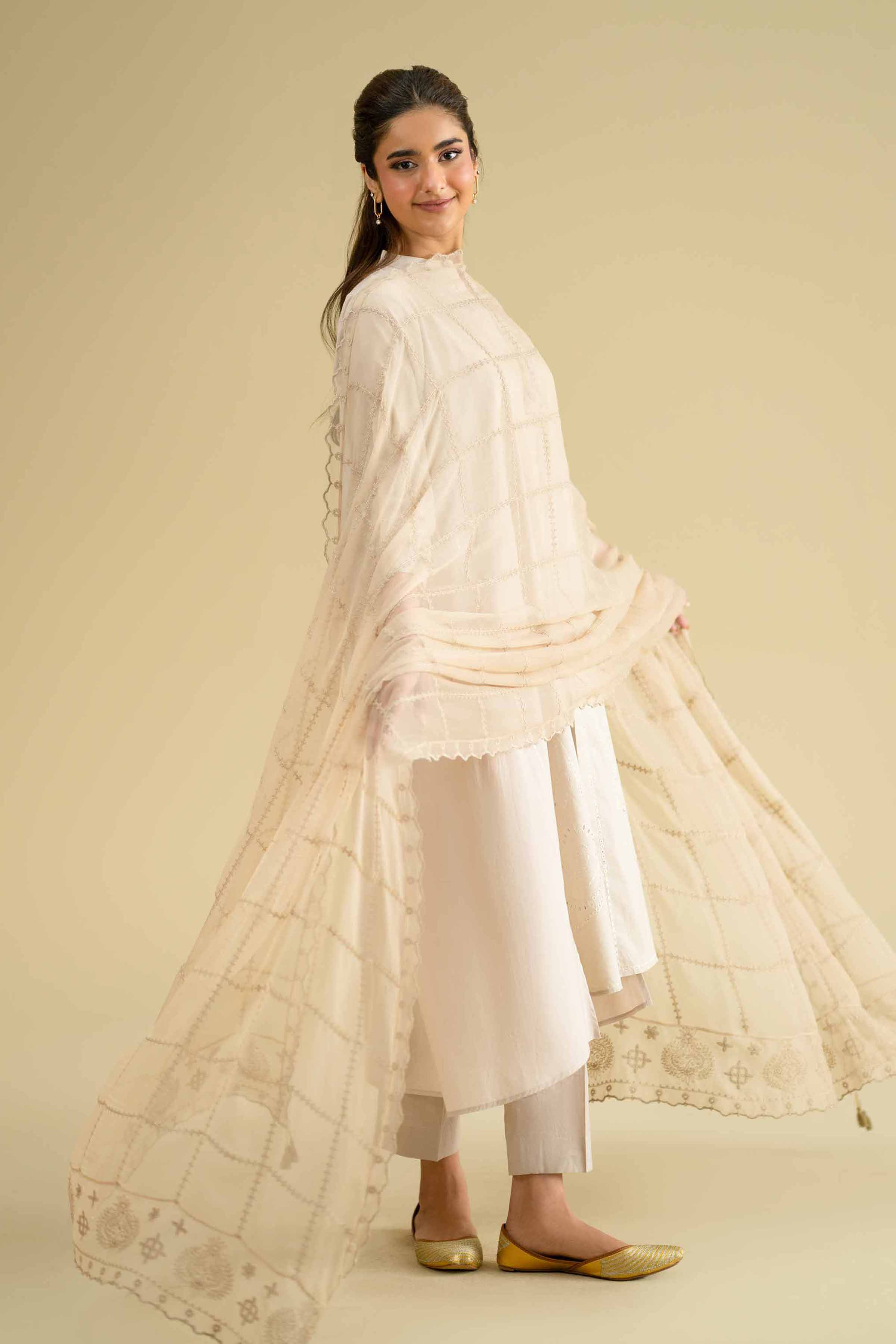Embroidered Dupatta - KFE26-120 - Image 2