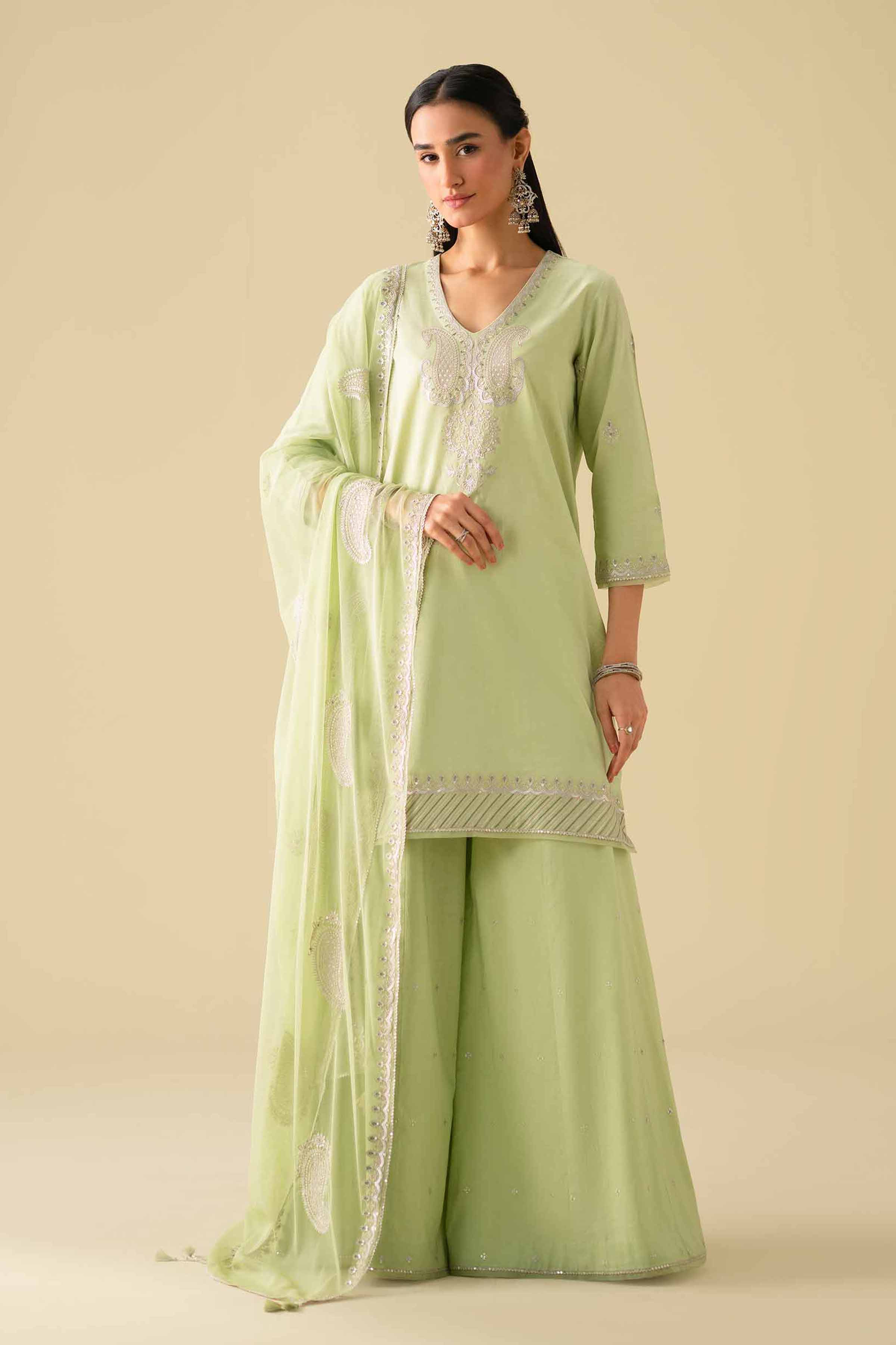 3 Piece - Embroidered Suit - KFE26-132