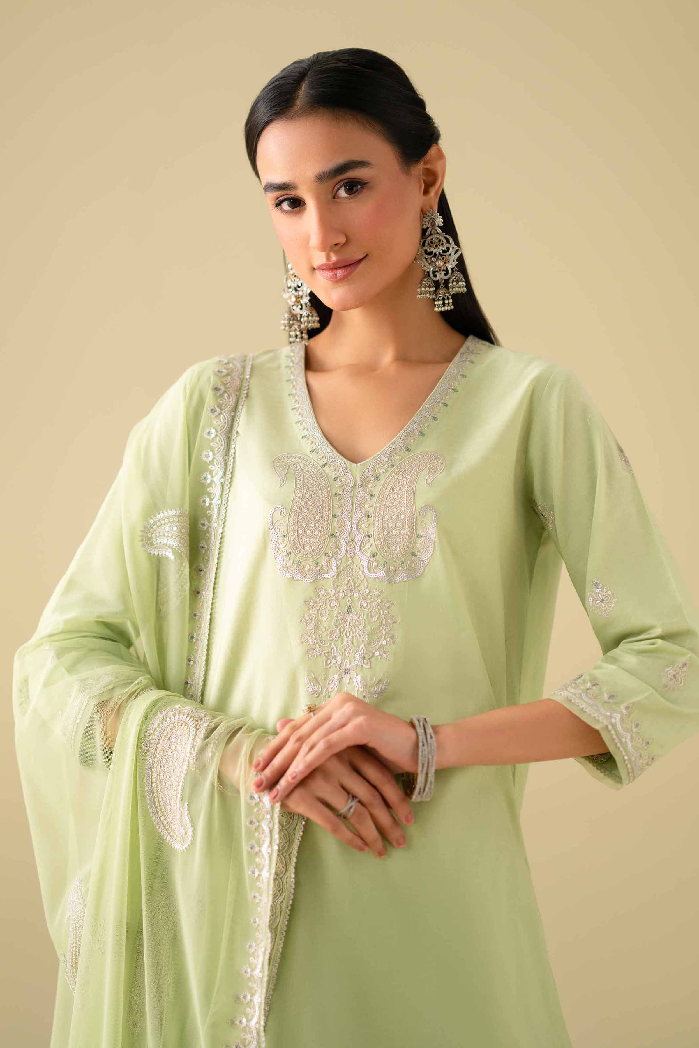 3 Piece - Embroidered Suit - KFE26-132 - Image 5