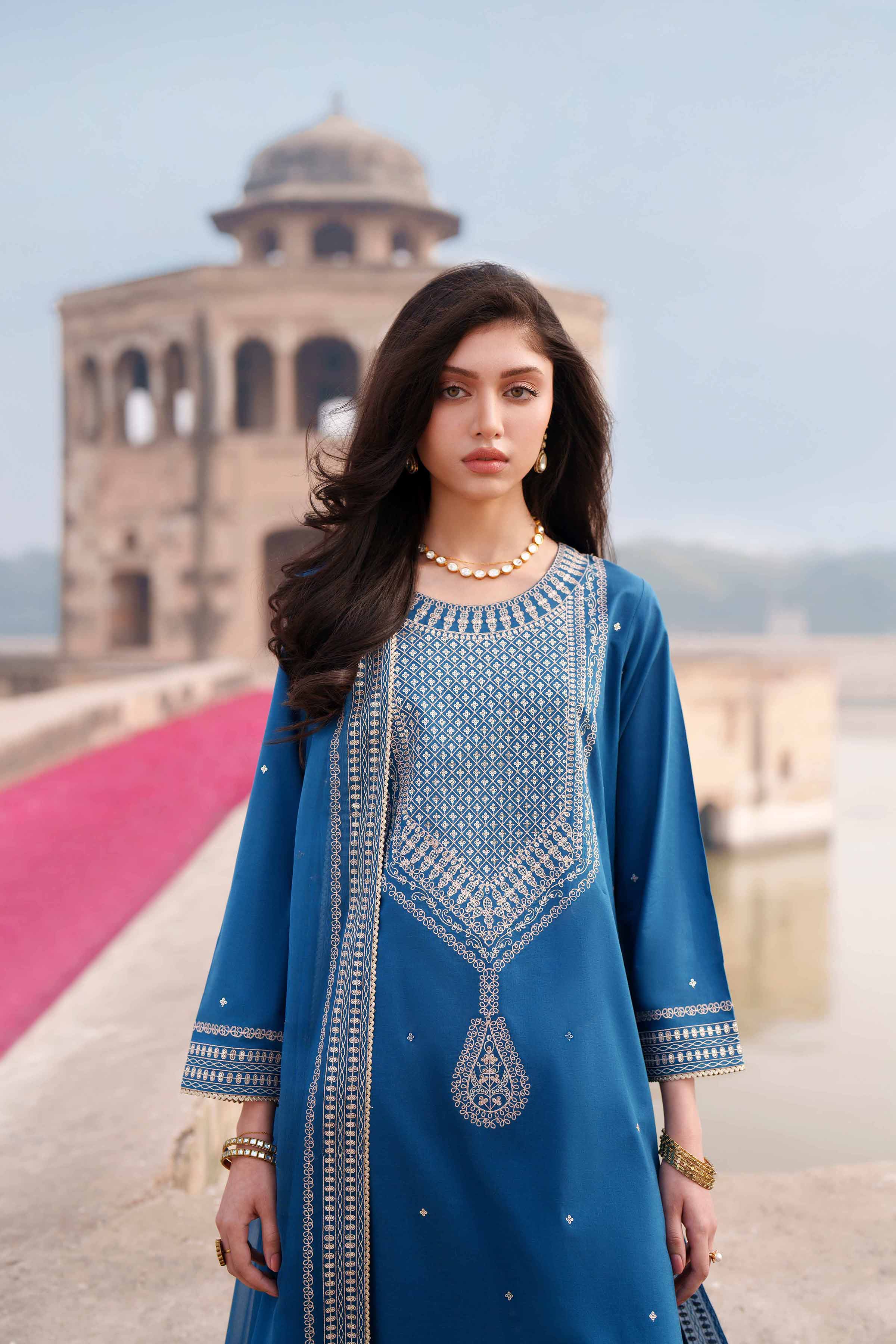 3 Piece - Embroidered Suit - KFE26-133 - Image 3