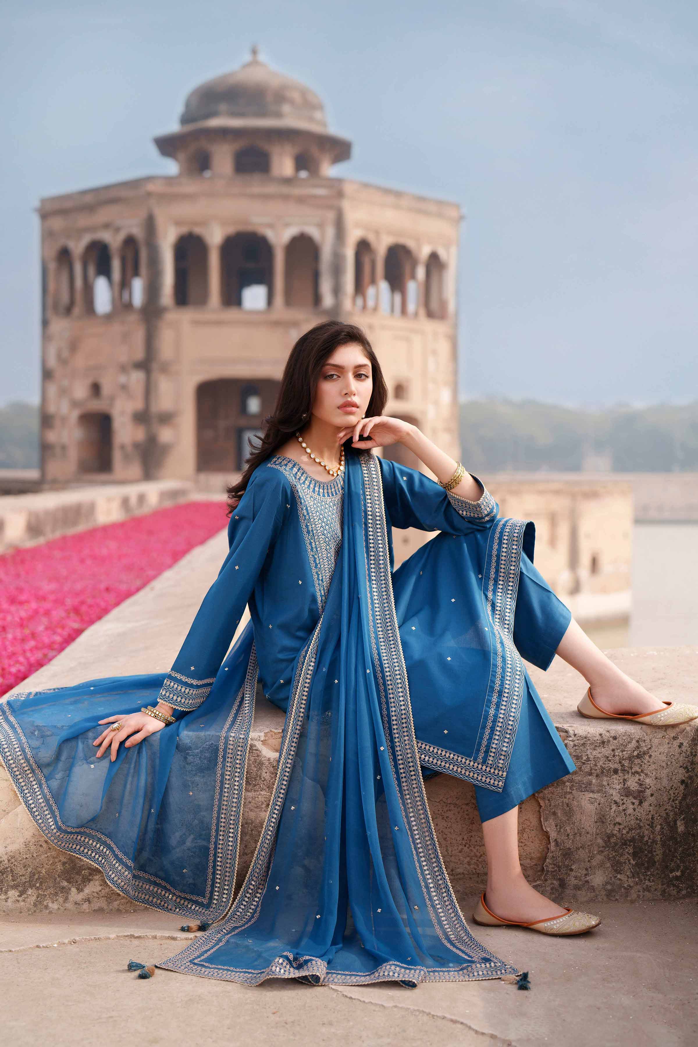 3 Piece - Embroidered Suit - KFE26-133 - Image 6
