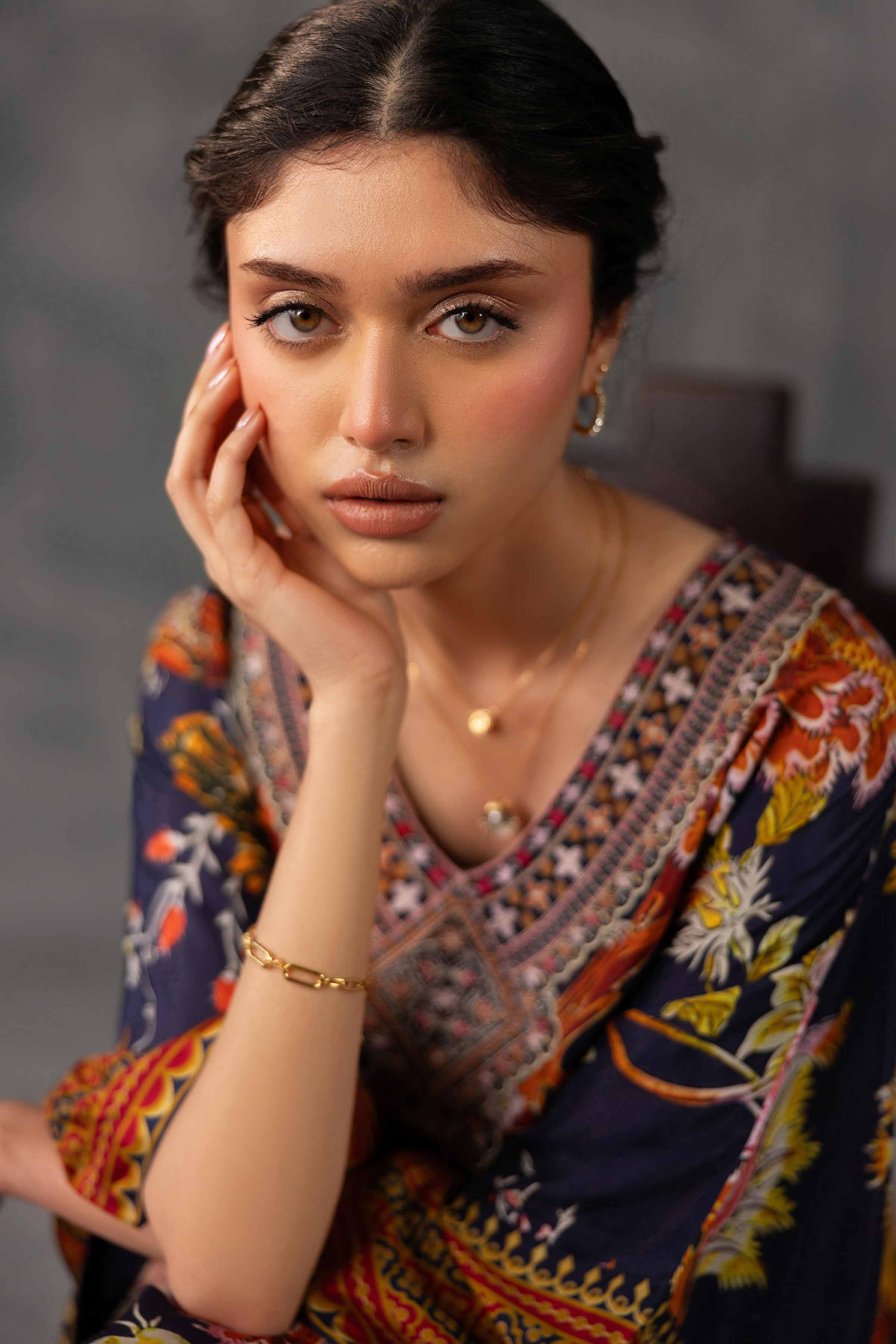 Printed Embroidered Kaftan - KFE26-134 - Image 9