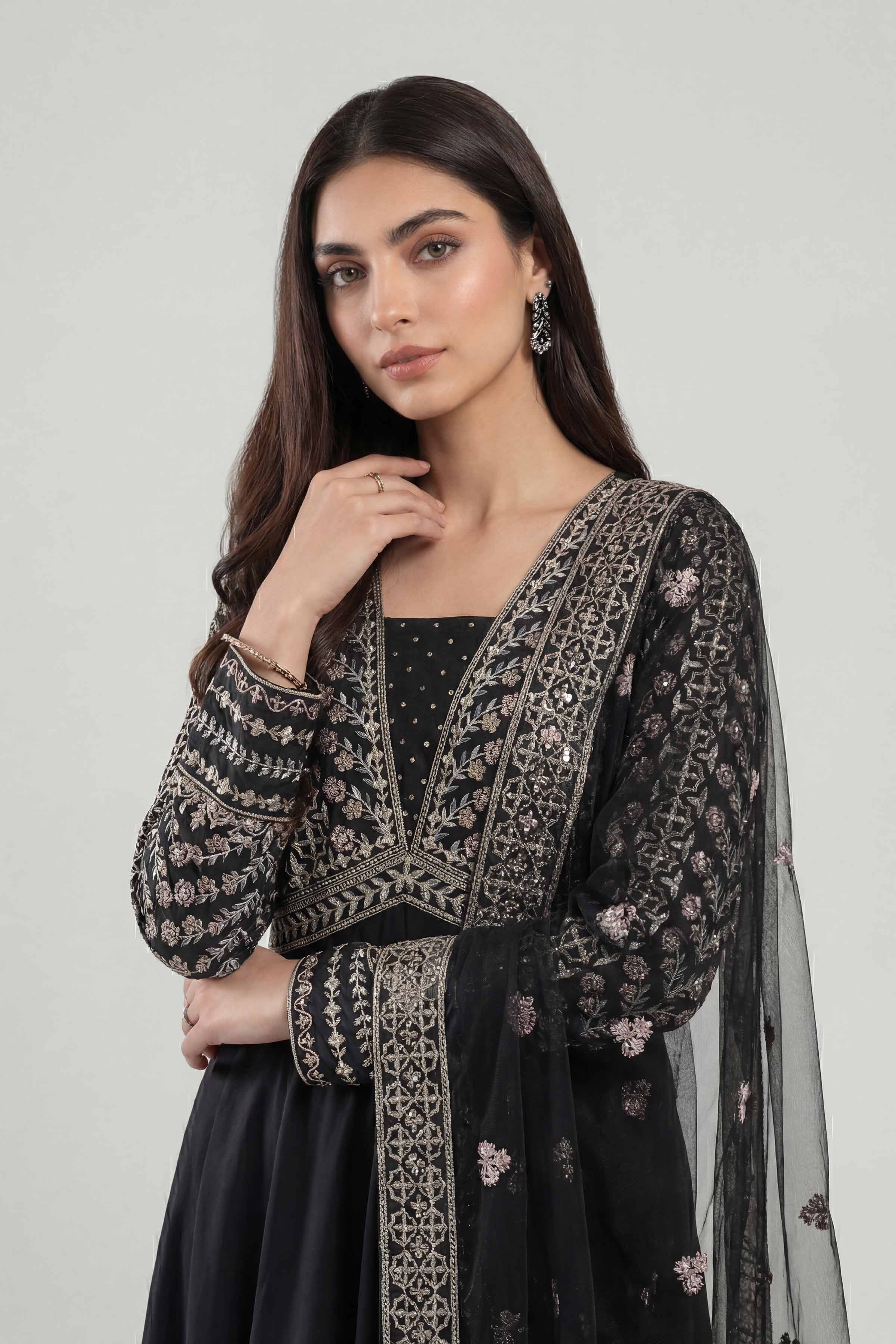 2 Piece - Embroidered Suit - KFE26-149 - Image 2