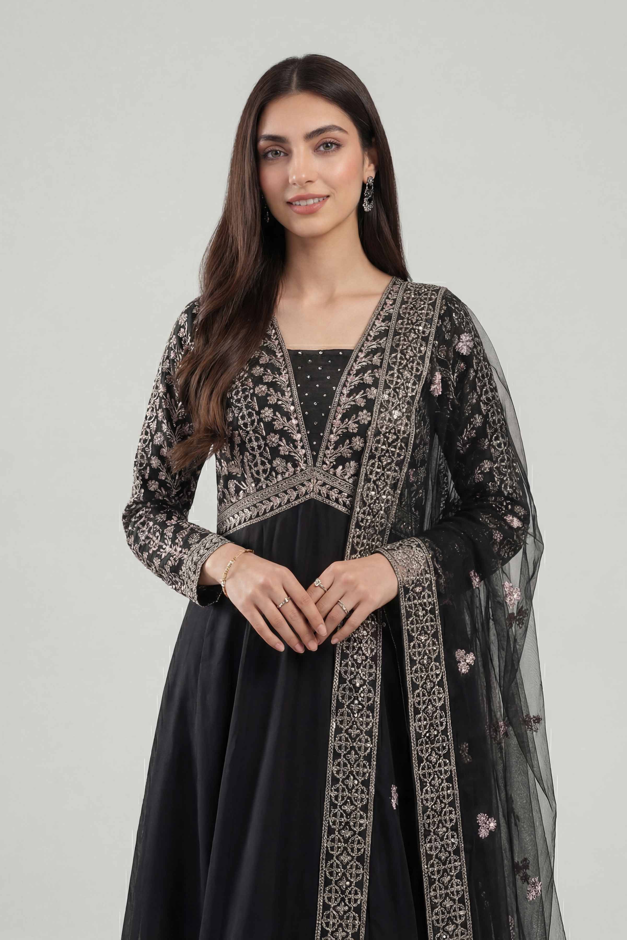 2 Piece - Embroidered Suit - KFE26-149 - Image 7