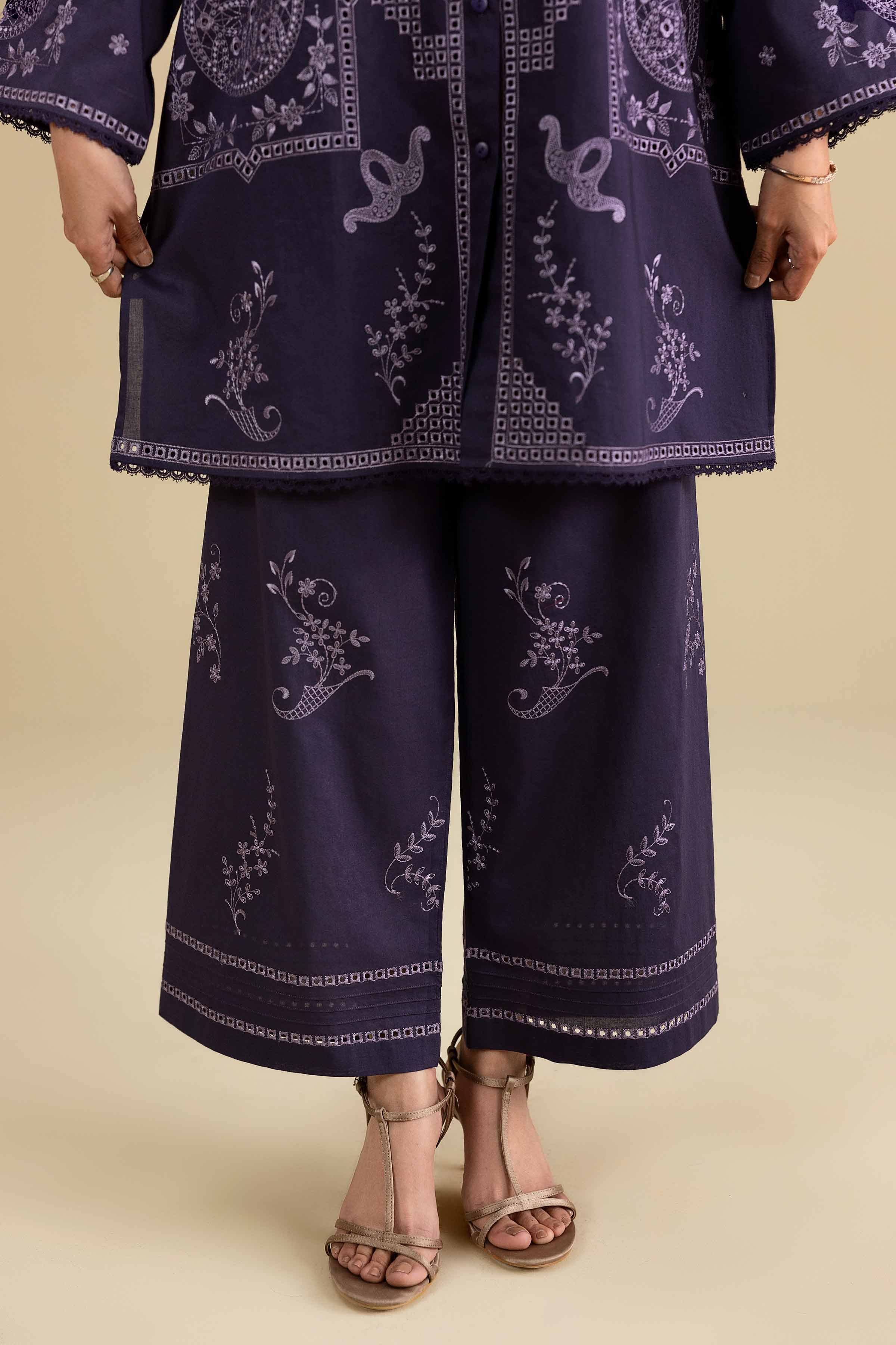 2 Piece - Embroidered Suit - KFE26-156 - Image 7