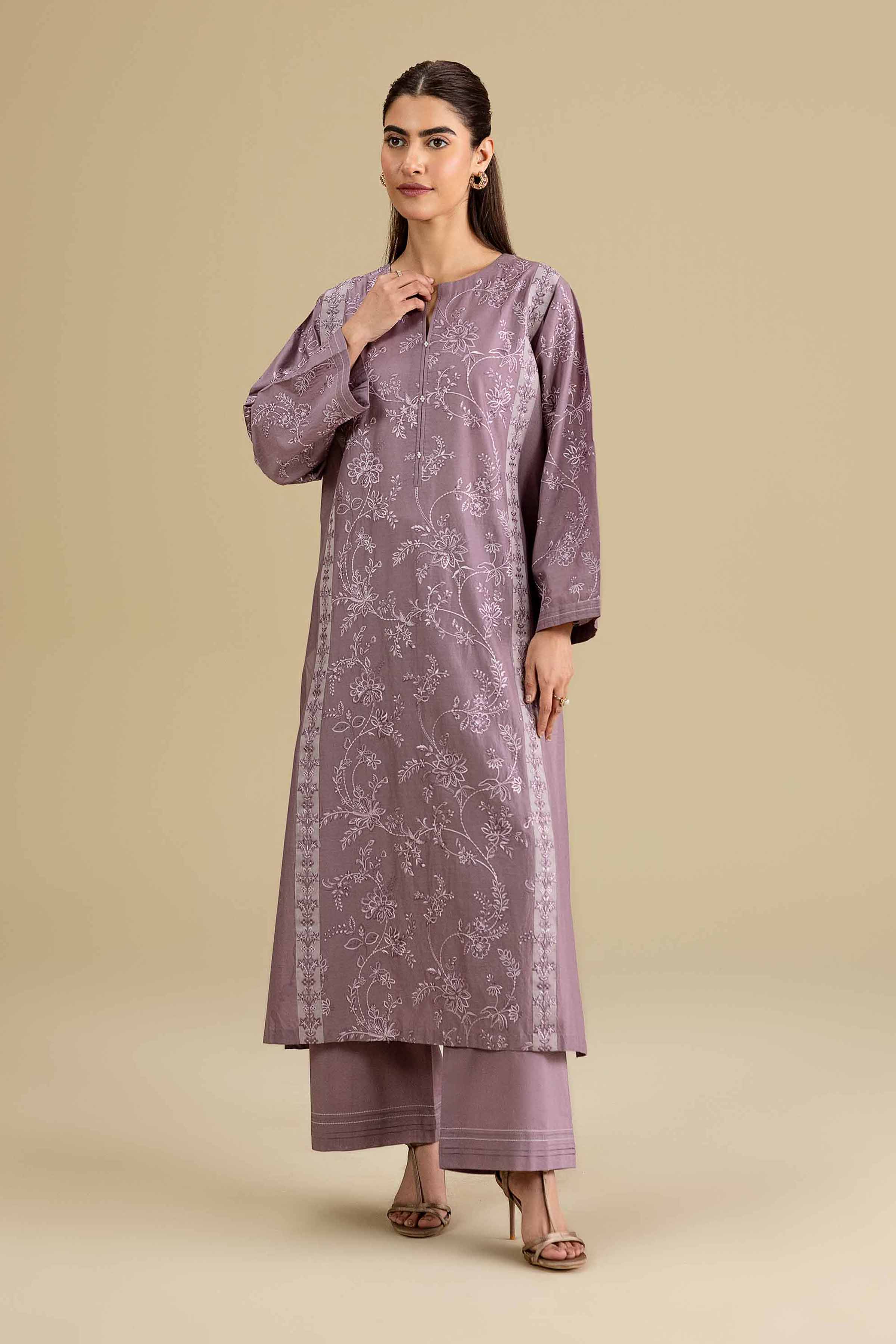 2 Piece - Embroidered Suit - KFE26-159 - Image 5