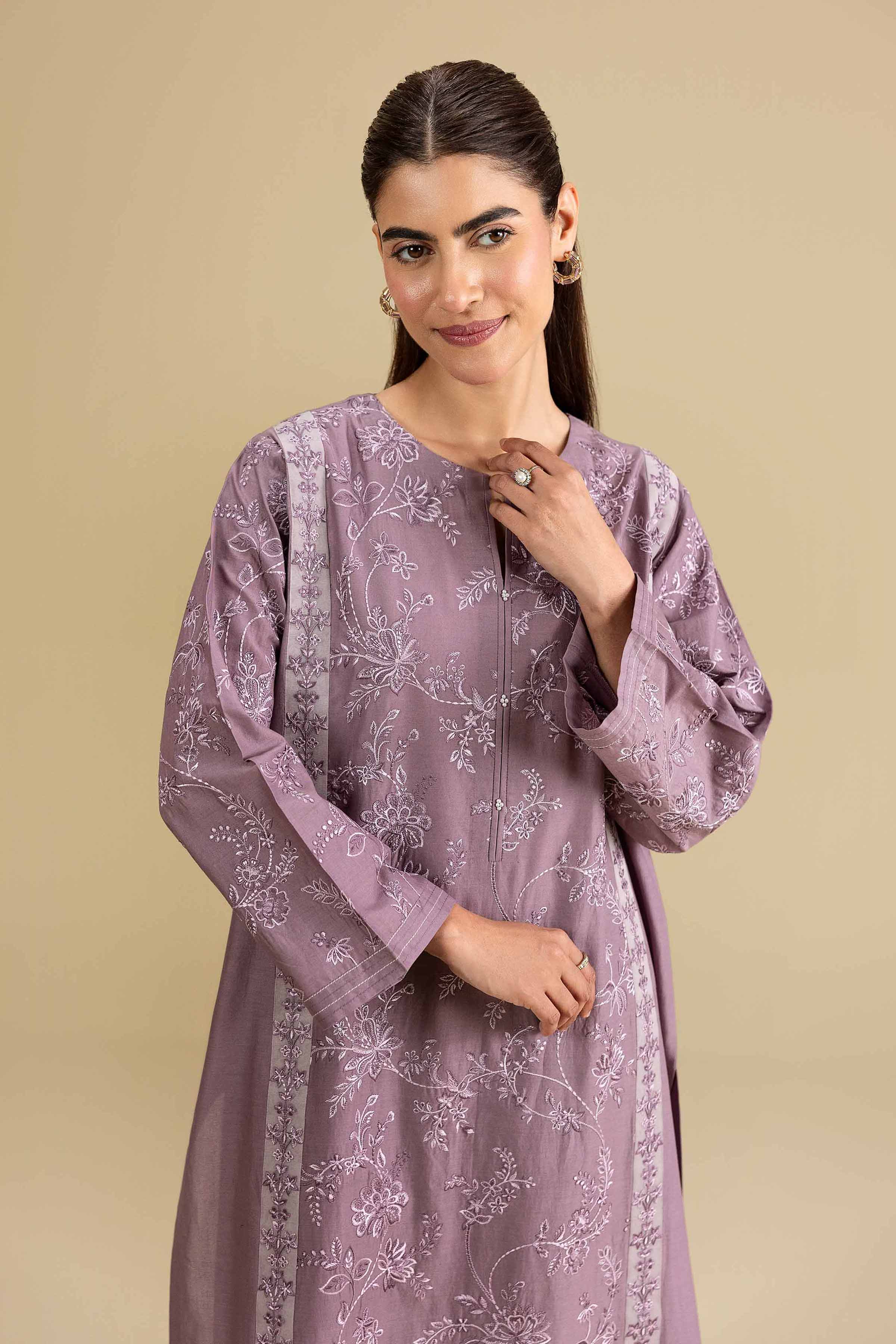 2 Piece - Embroidered Suit - KFE26-159 - Image 6