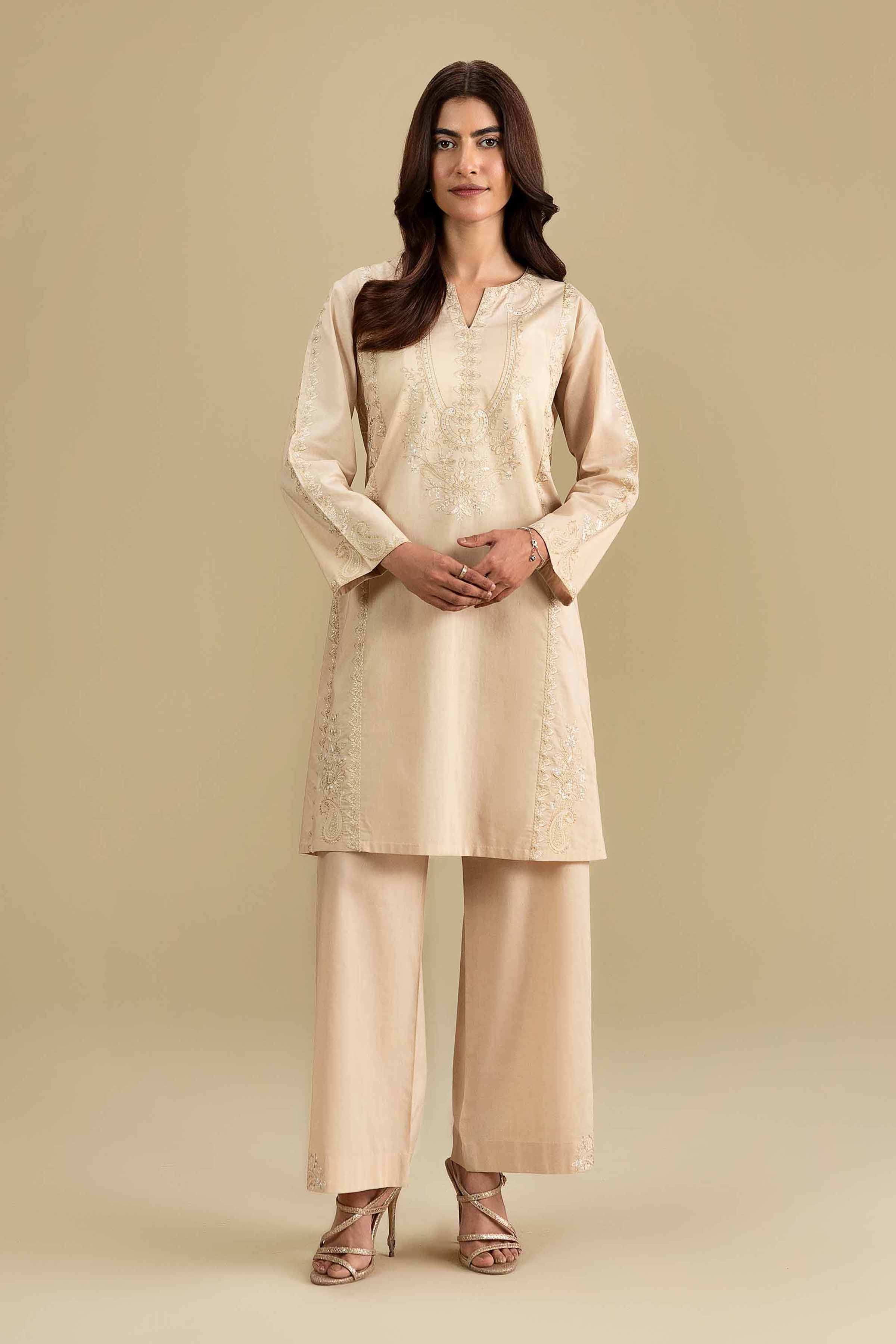 2 Piece - Embroidered Suit - KFE26-161 - Image 4