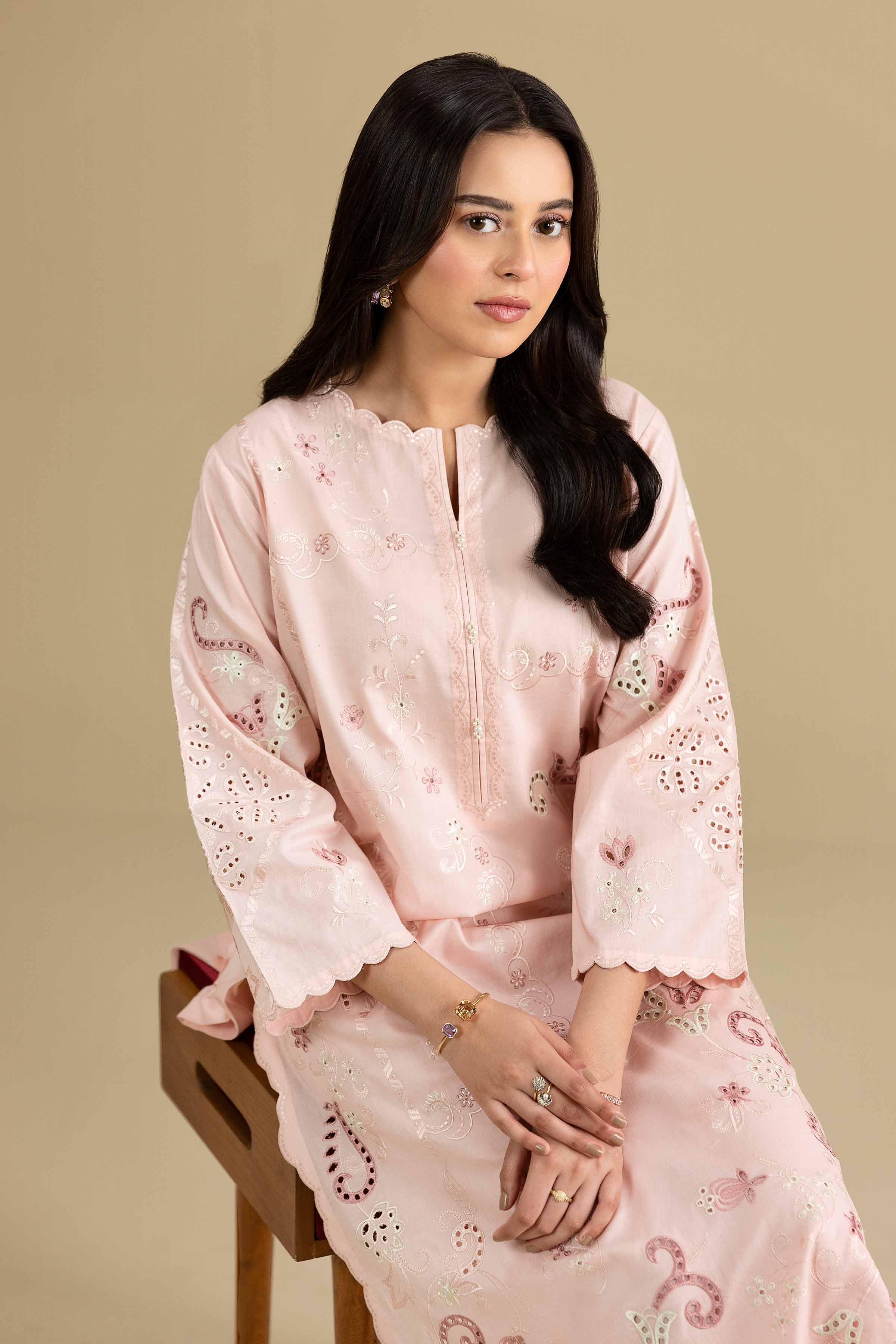 2 Piece - Embroidered Suit - KFE26-164 - Image 2