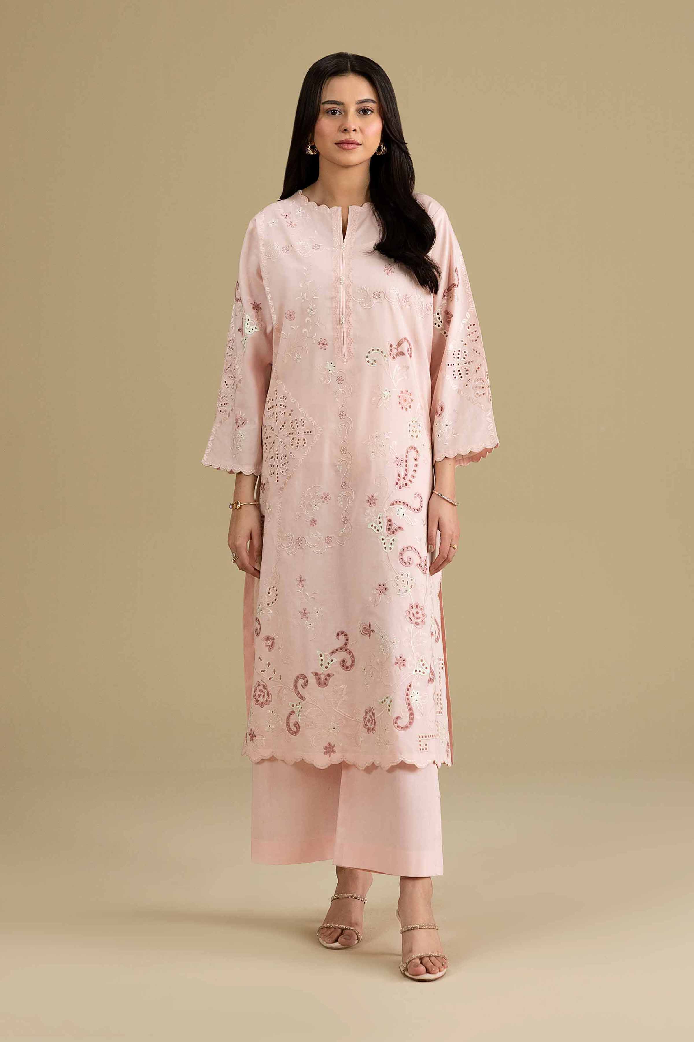 2 Piece - Embroidered Suit - KFE26-164 - Image 3
