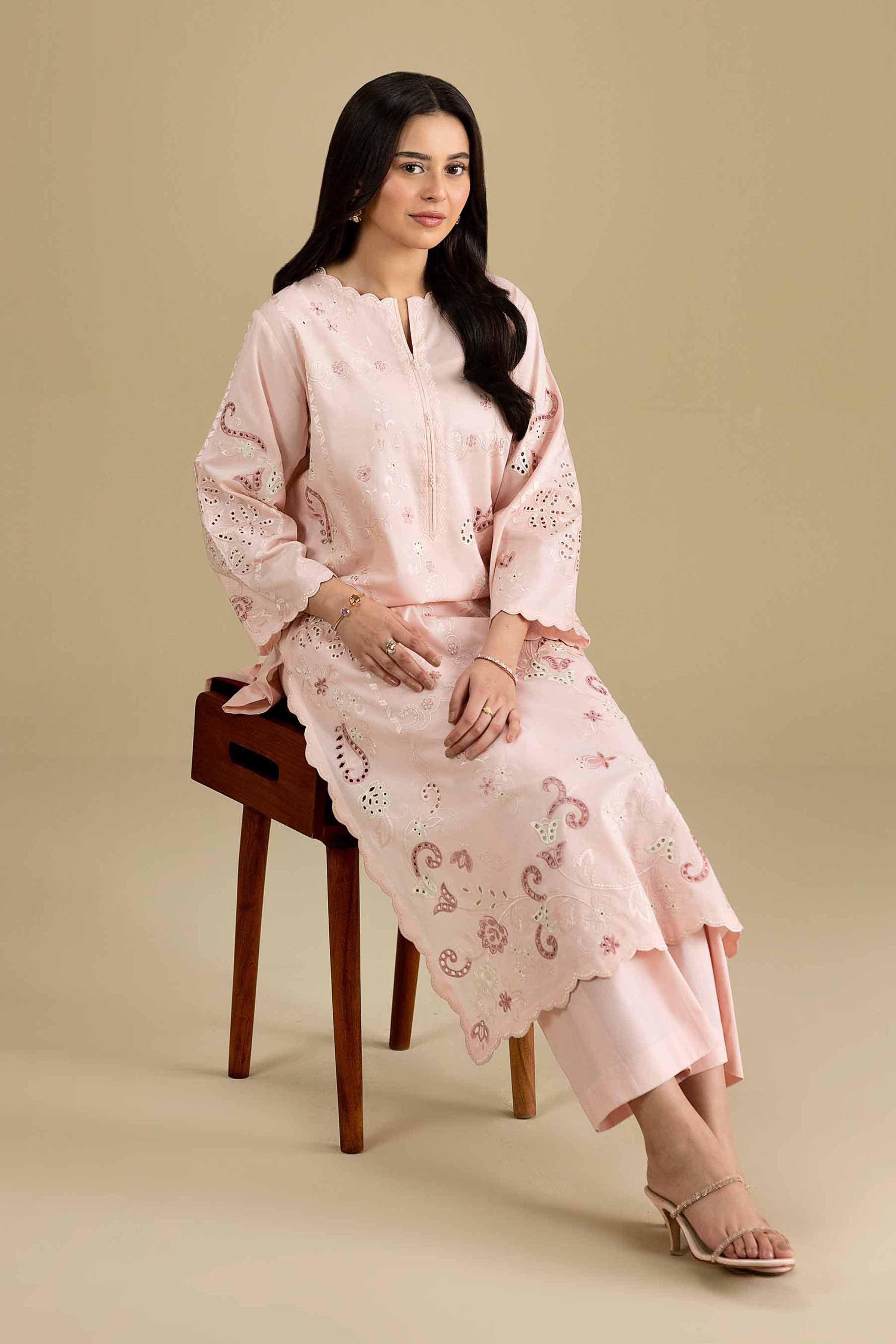 2 Piece - Embroidered Suit - KFE26-164 - Image 6