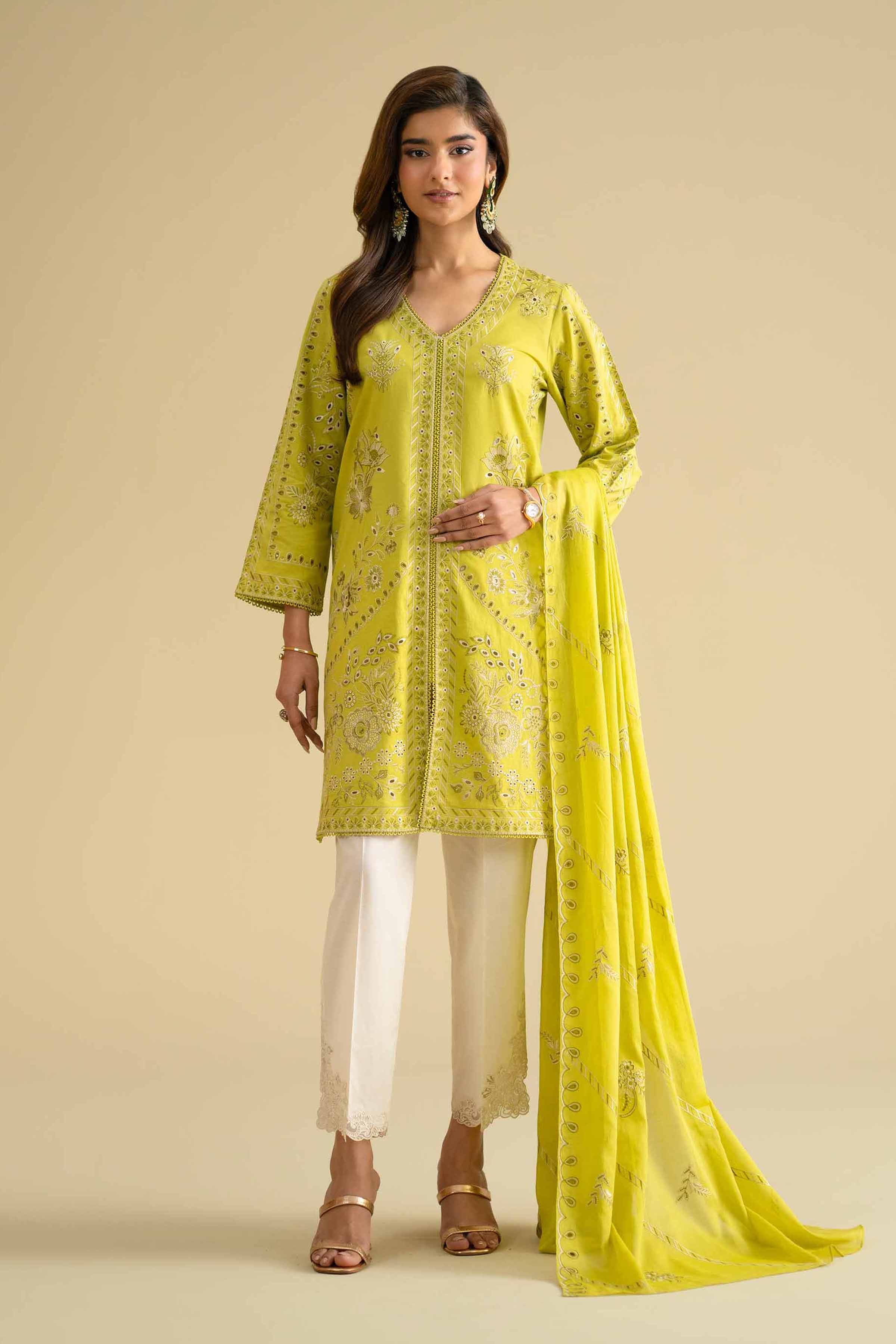 2 Piece - Embroidered Suit - KFE26-18 - Image 2