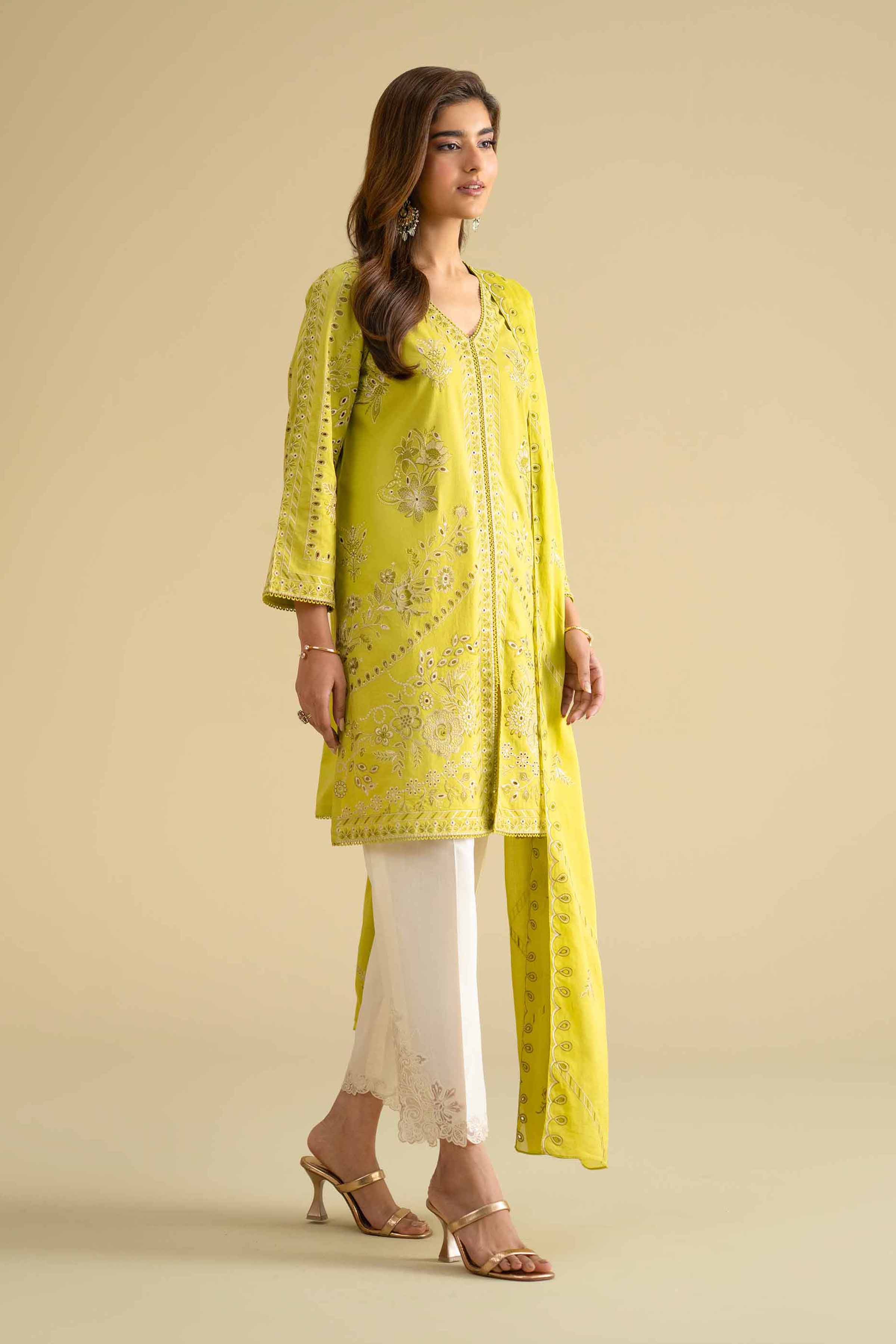 2 Piece - Embroidered Suit - KFE26-18 - Image 4