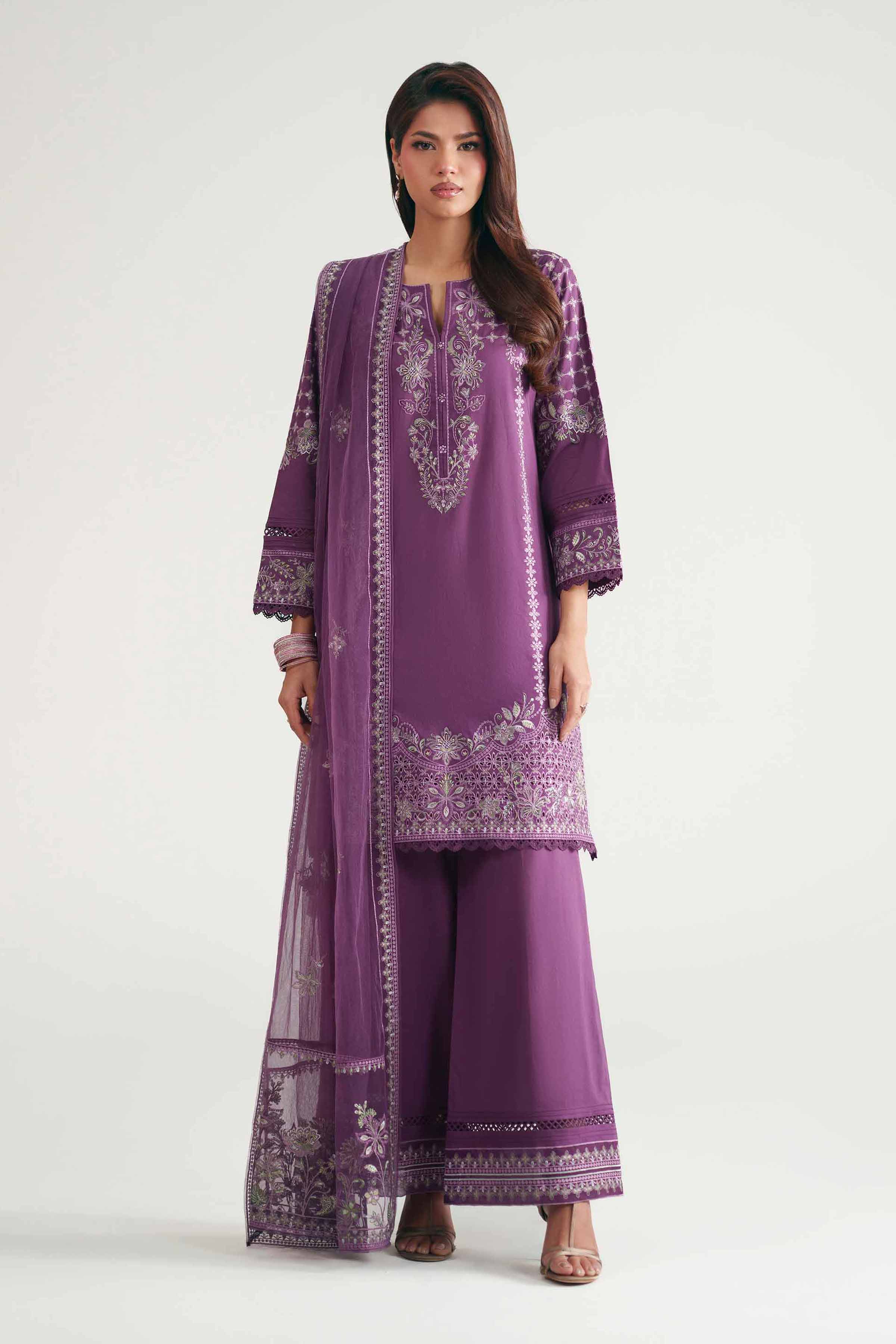 3 Piece - Embroidered Suit - KFE26-181 - Image 3