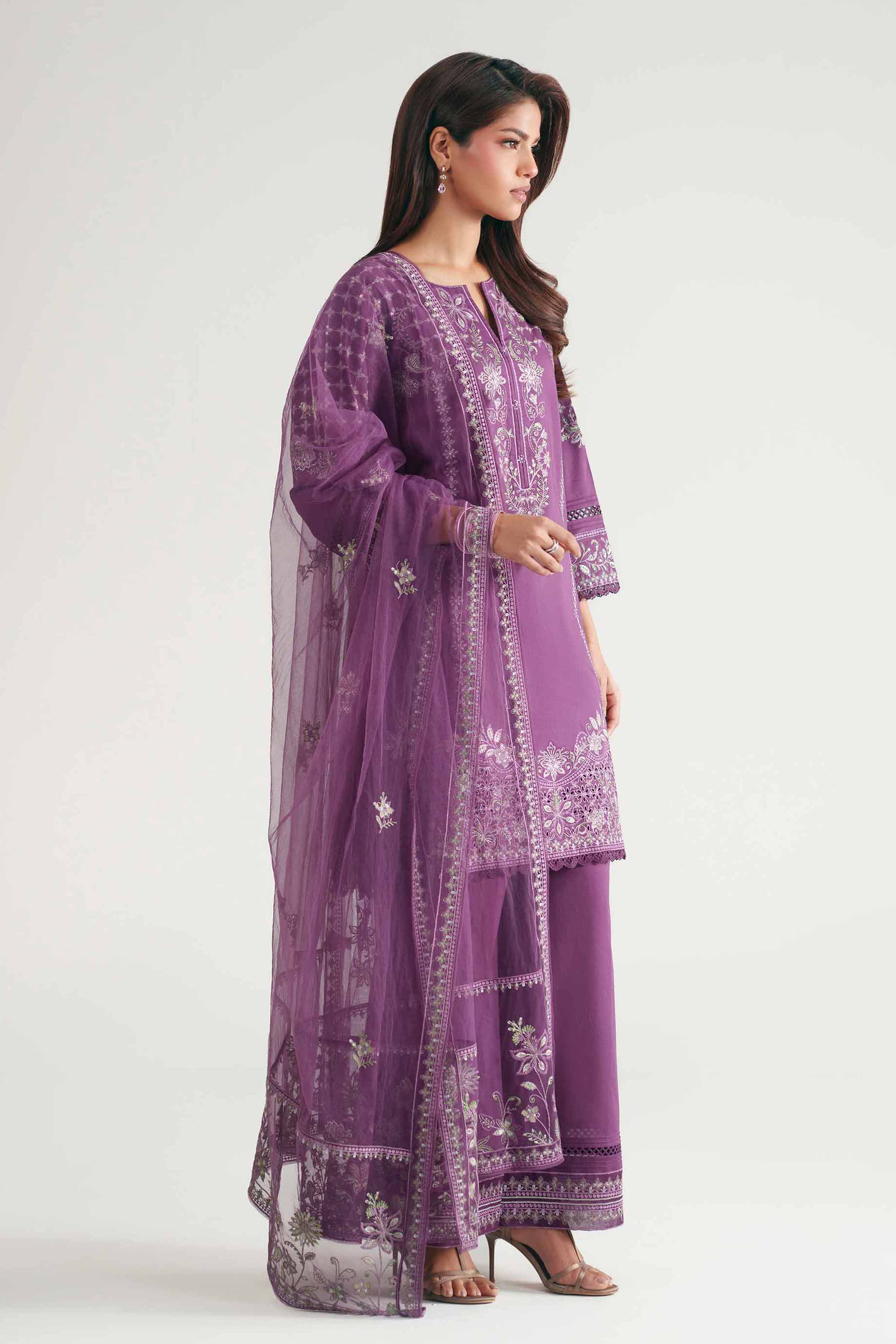 3 Piece - Embroidered Suit - KFE26-181 - Image 7