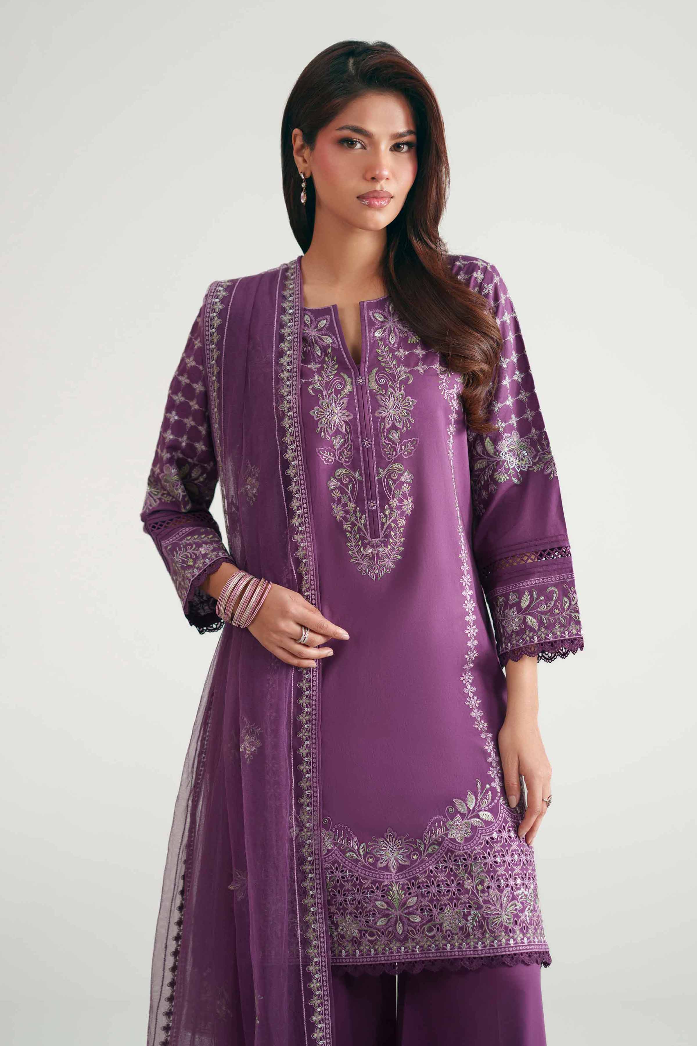 3 Piece - Embroidered Suit - KFE26-181 - Image 8