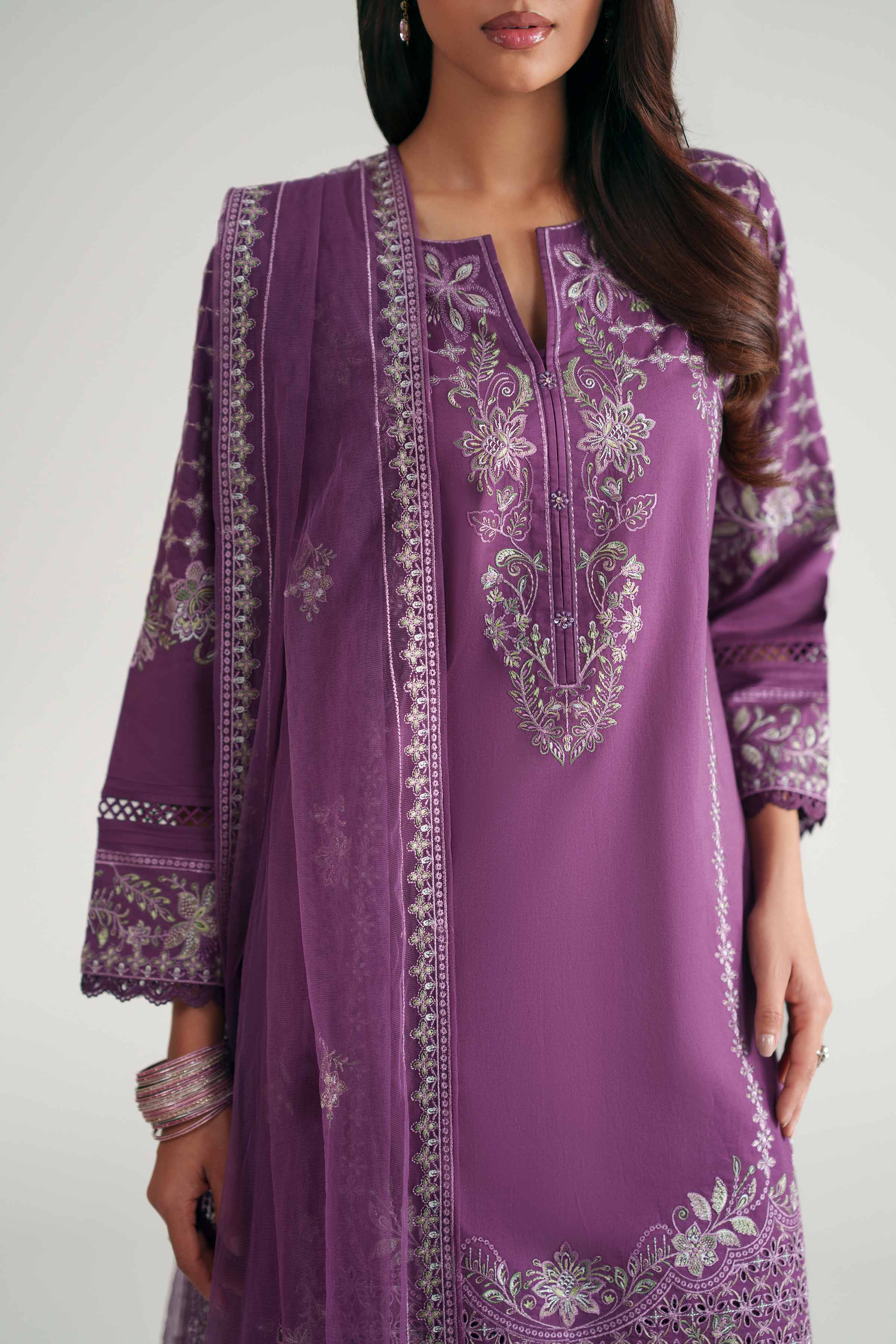 3 Piece - Embroidered Suit - KFE26-181 - Image 9