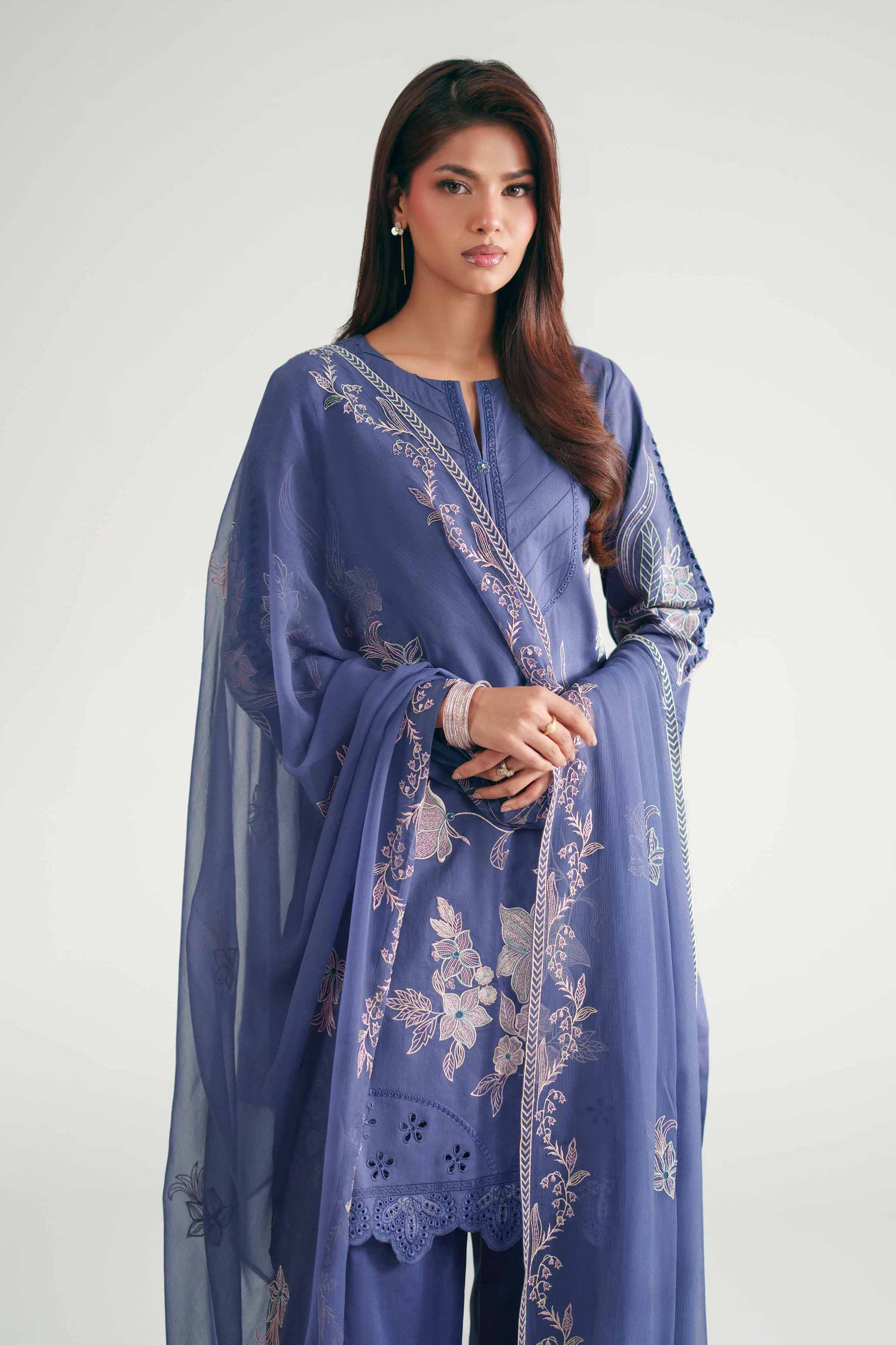 3 Piece - Embroidered Suit - KFE26-186 - Image 2