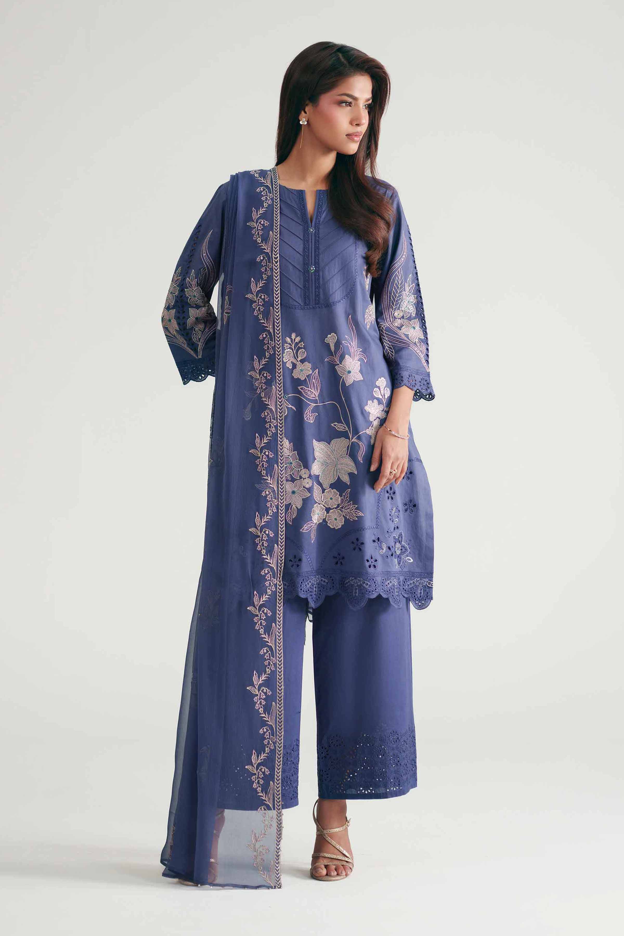 3 Piece - Embroidered Suit - KFE26-186 - Image 5