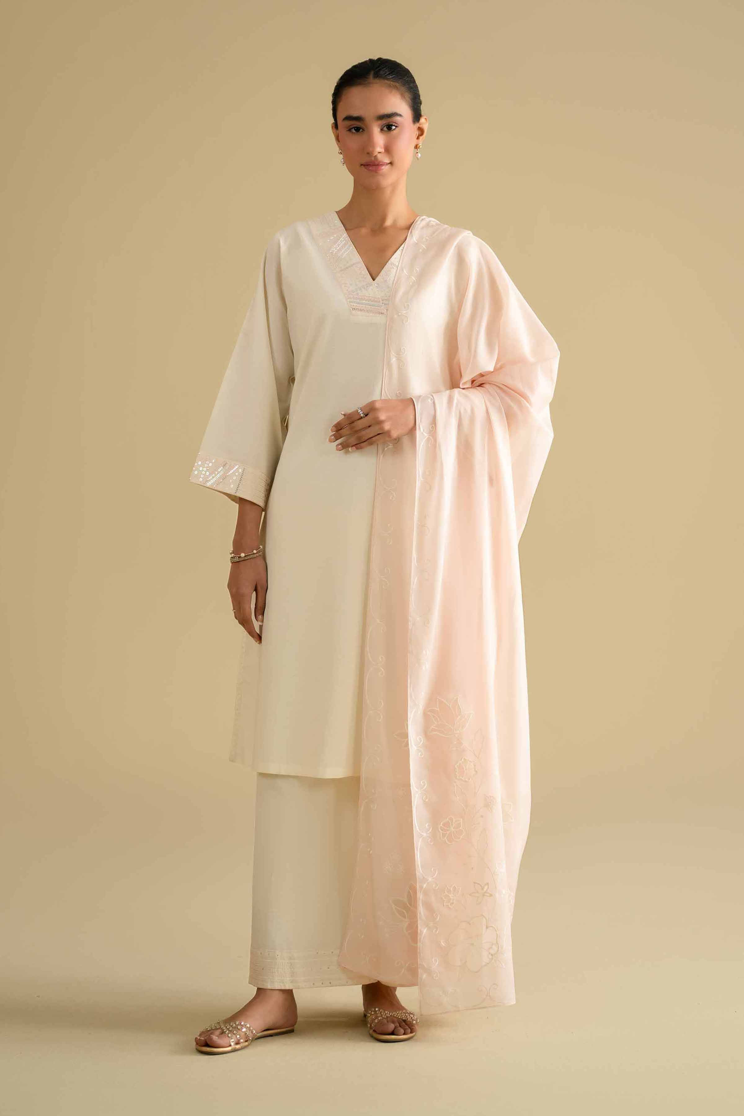 2 Piece - Embroidered Suit - KFE26-19