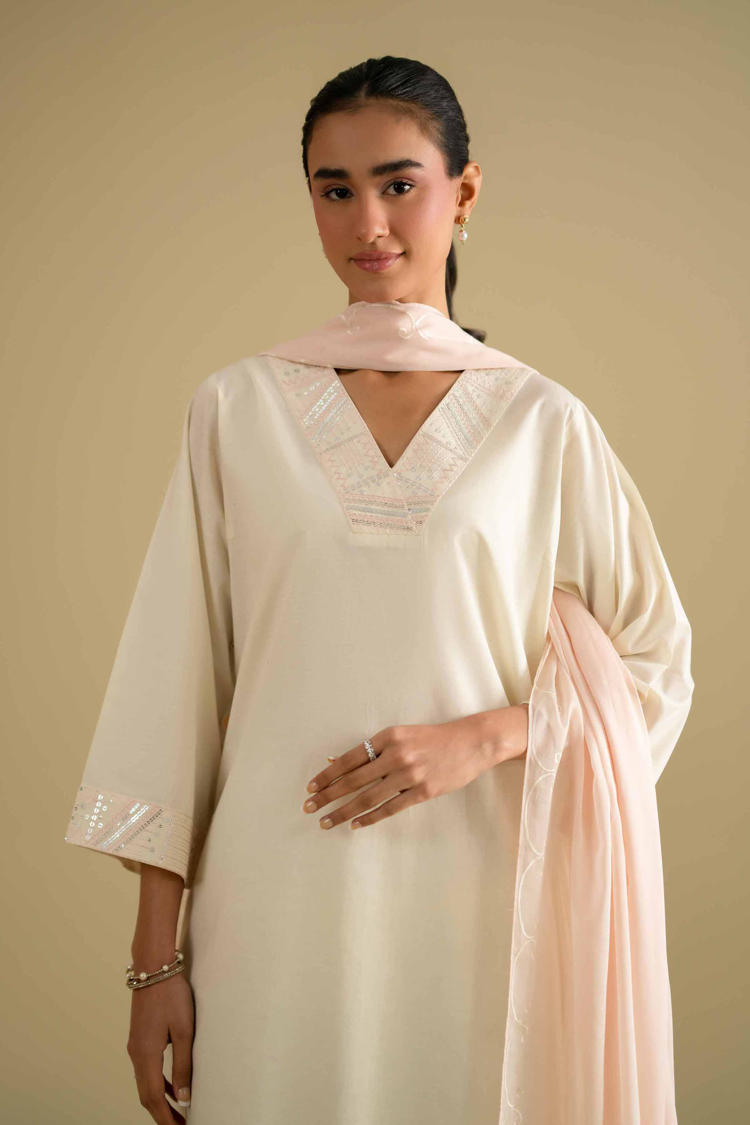 2 Piece - Embroidered Suit - KFE26-19 - Image 6