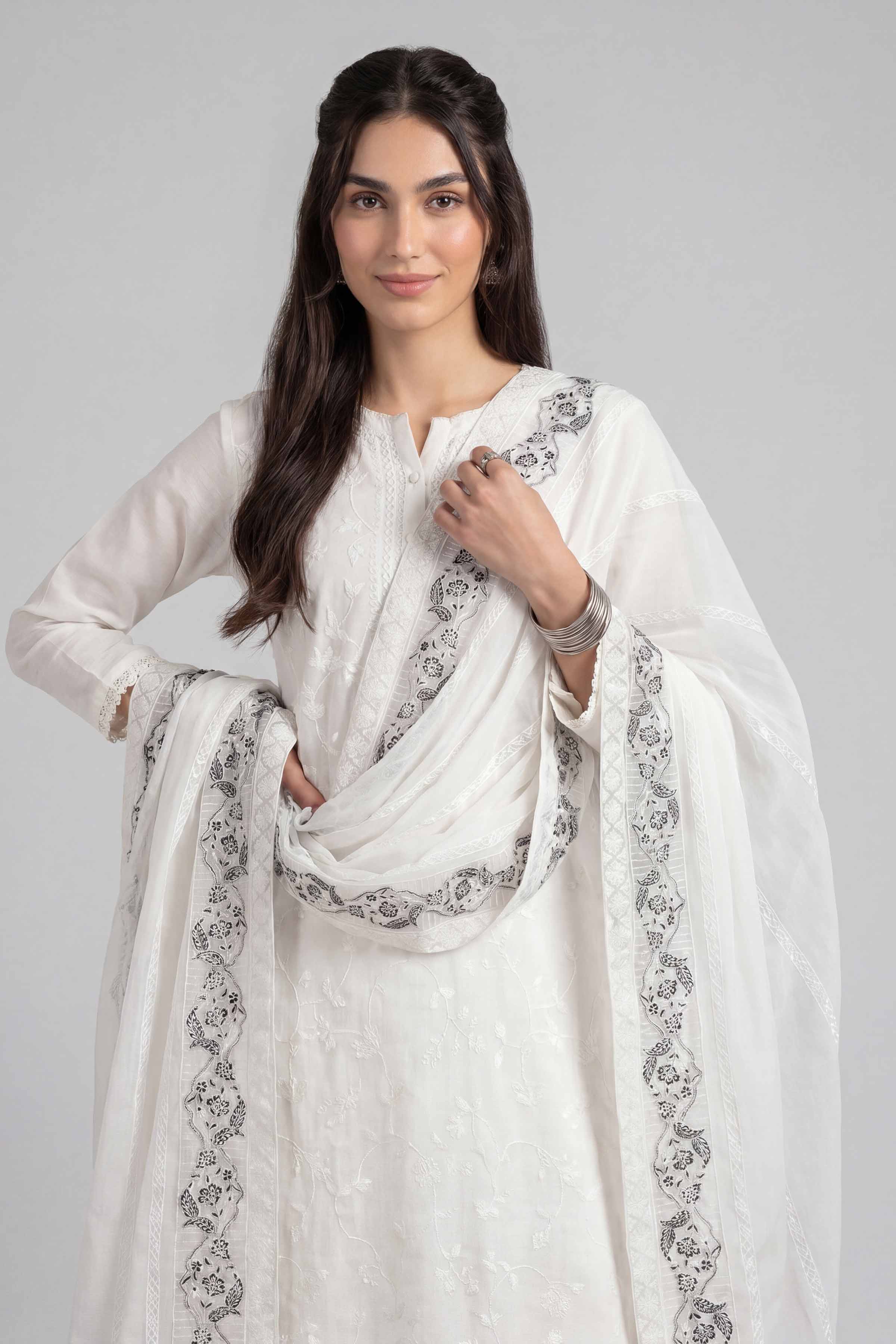 Embroidered Dupatta - KFE26-193 - Image 6