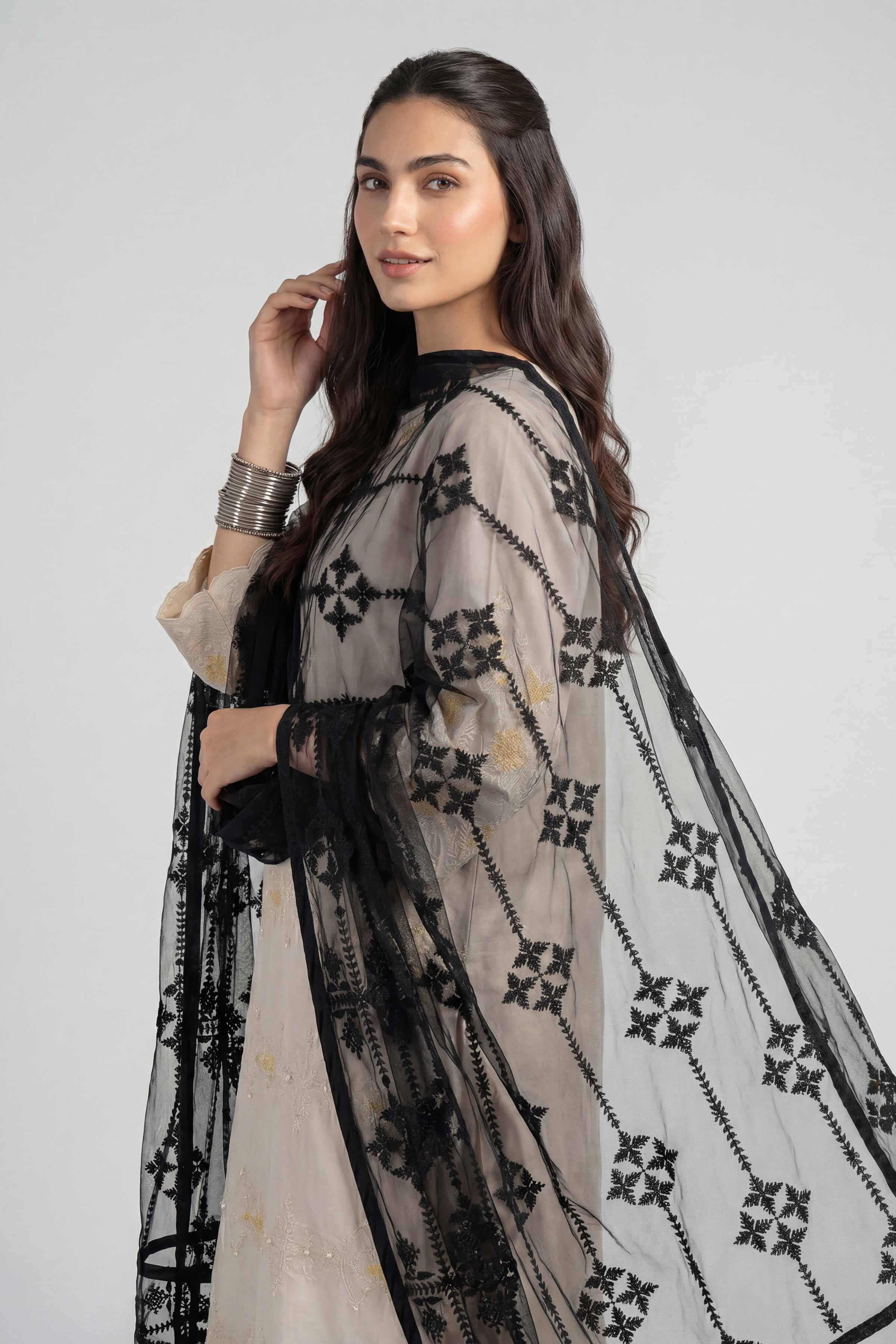 Embroidered Dupatta - KFE26-194 - Image 7