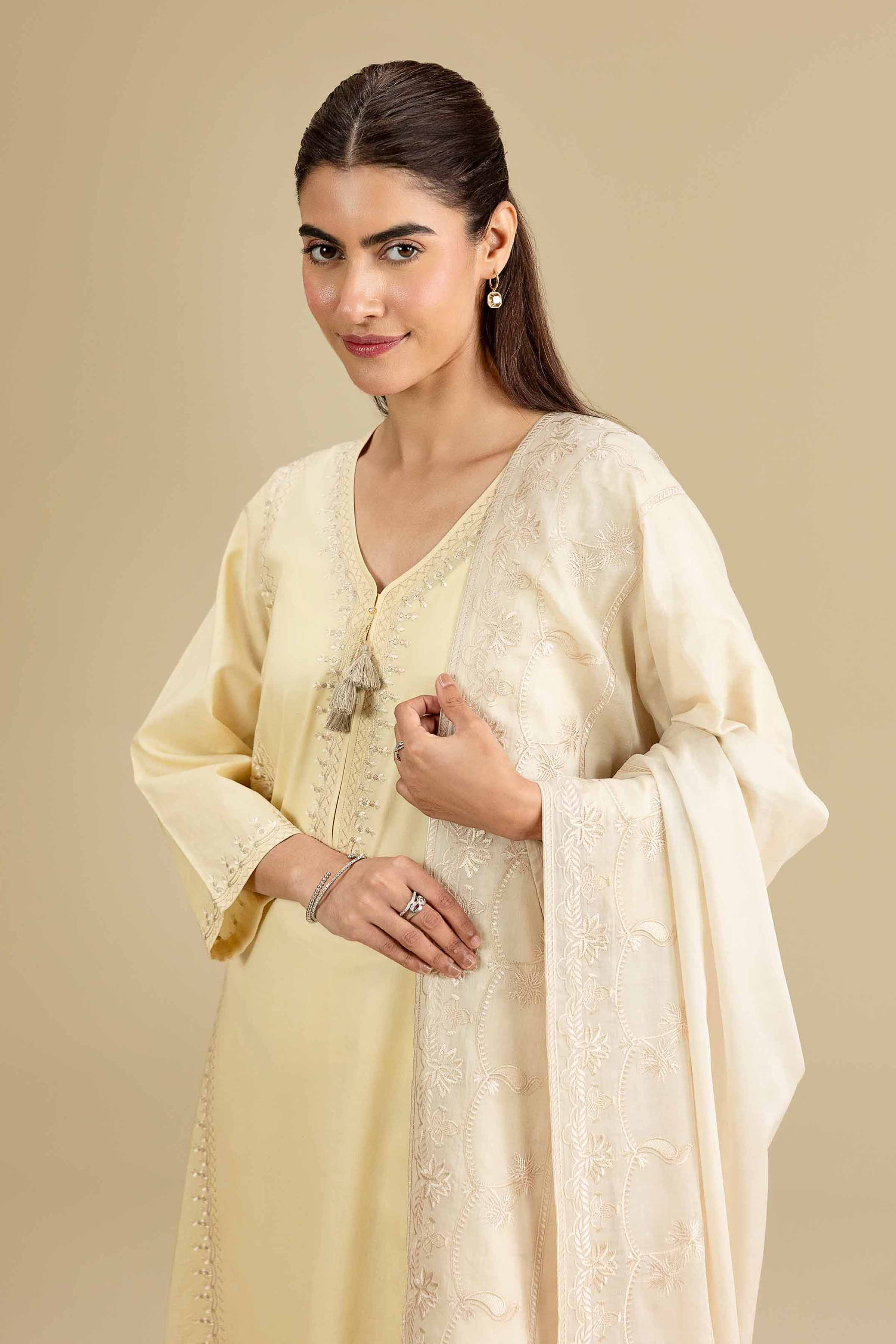 Embroidered Dupatta - KFE26-195 - Image 4