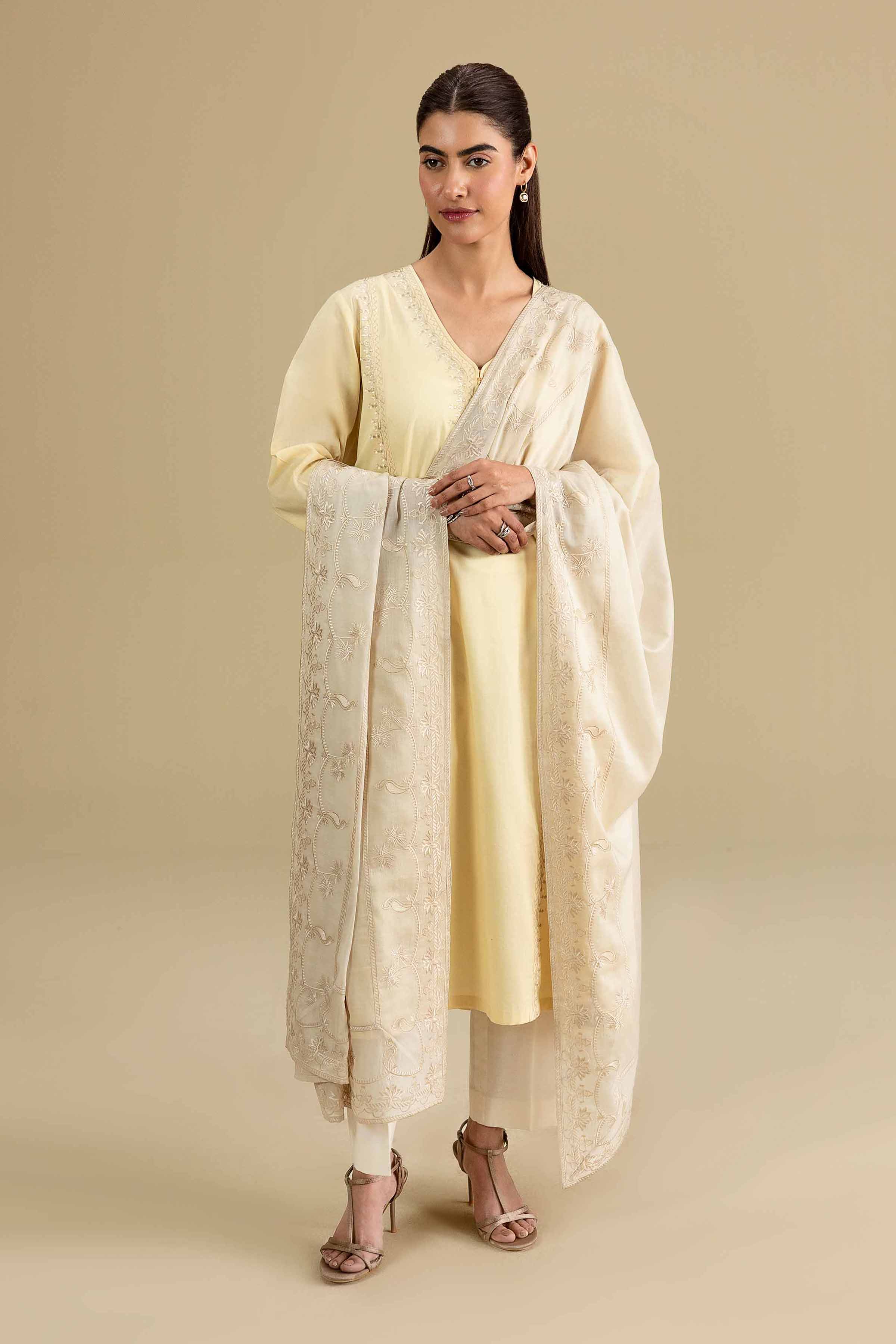 Embroidered Dupatta - KFE26-195 - Image 5