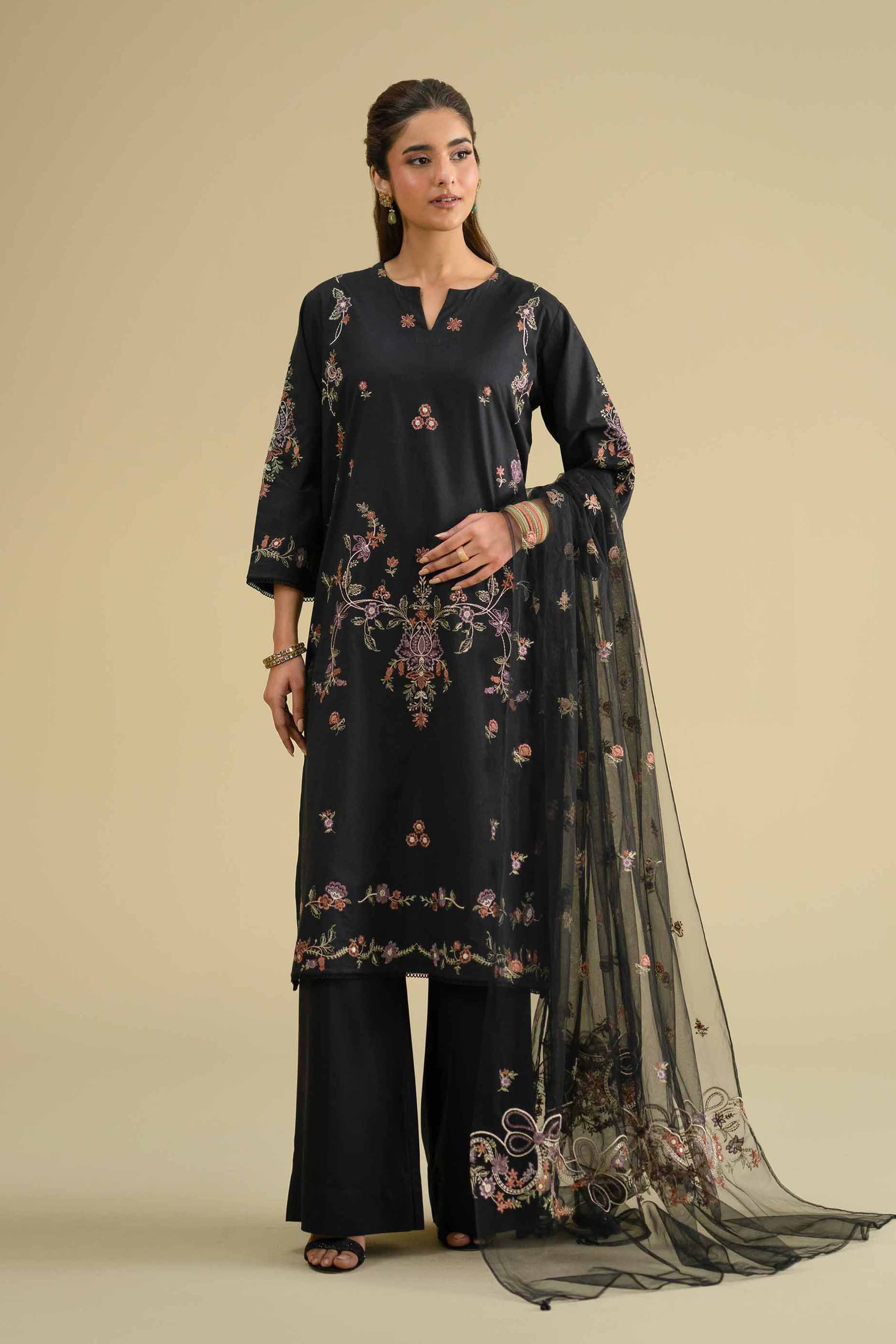 2 Piece - Embroidered Suit - KFE26-20 - Image 3