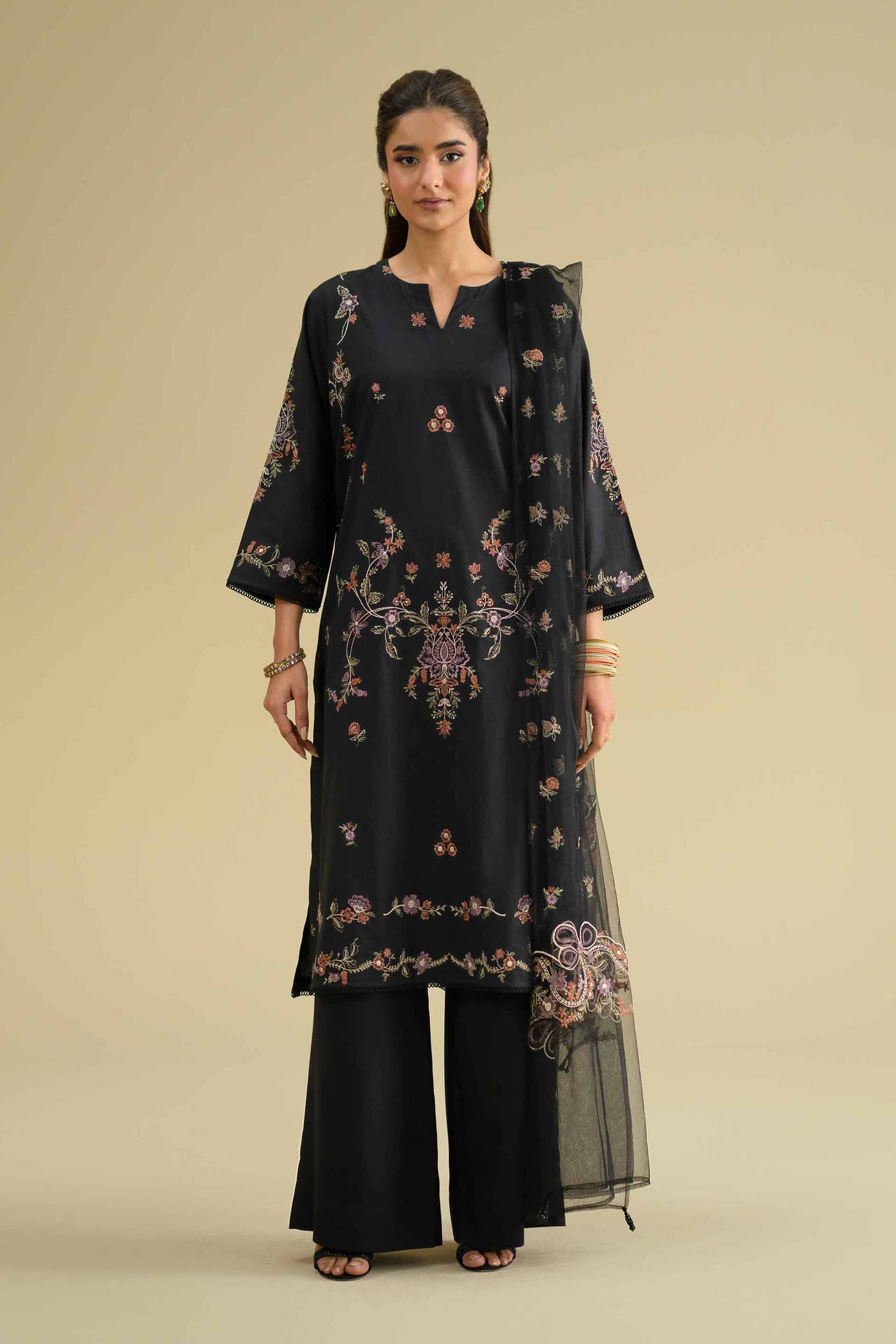 2 Piece - Embroidered Suit - KFE26-20 - Image 6