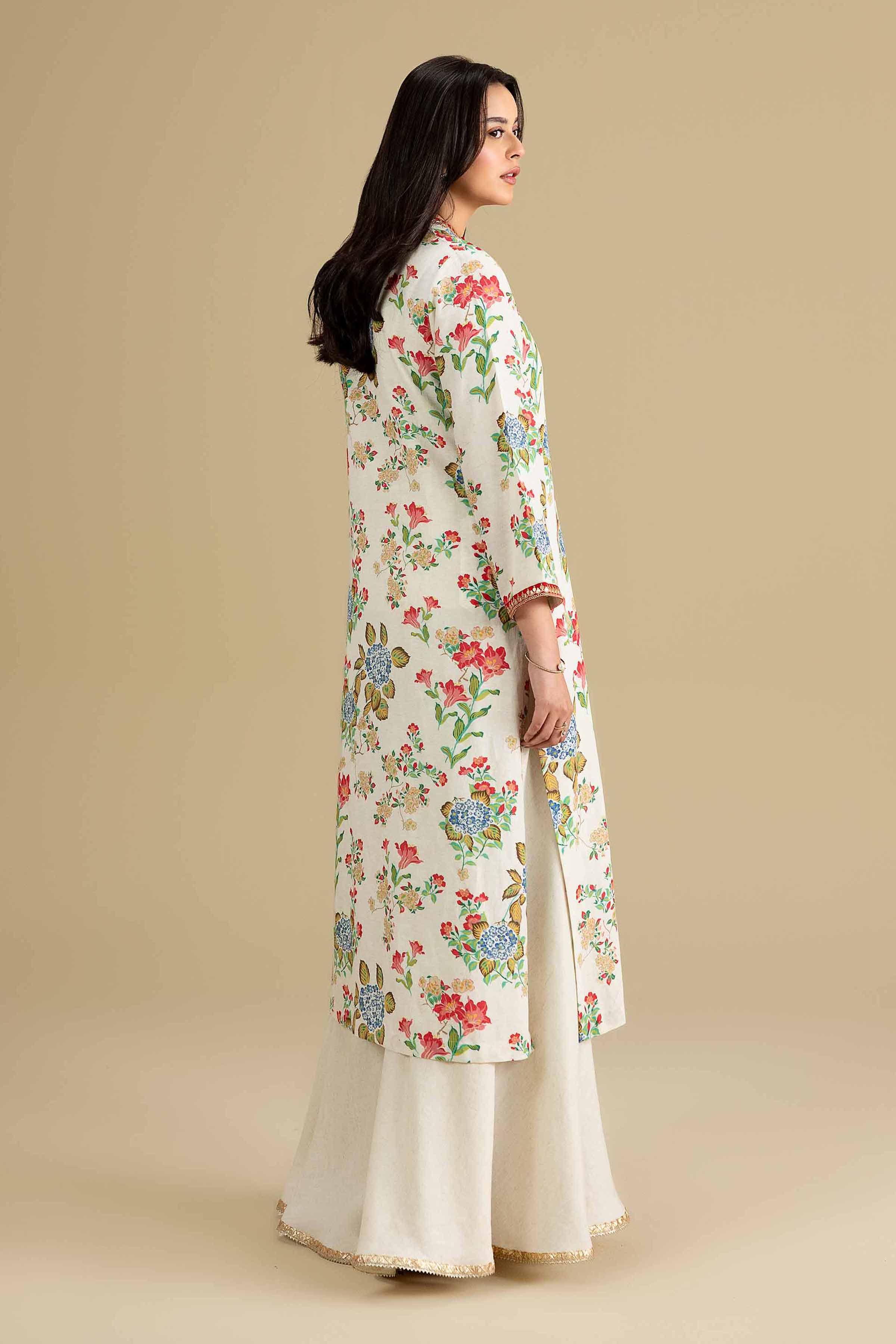 2 Piece - Printed Embroidered Suit - KFE26-209 - Image 3