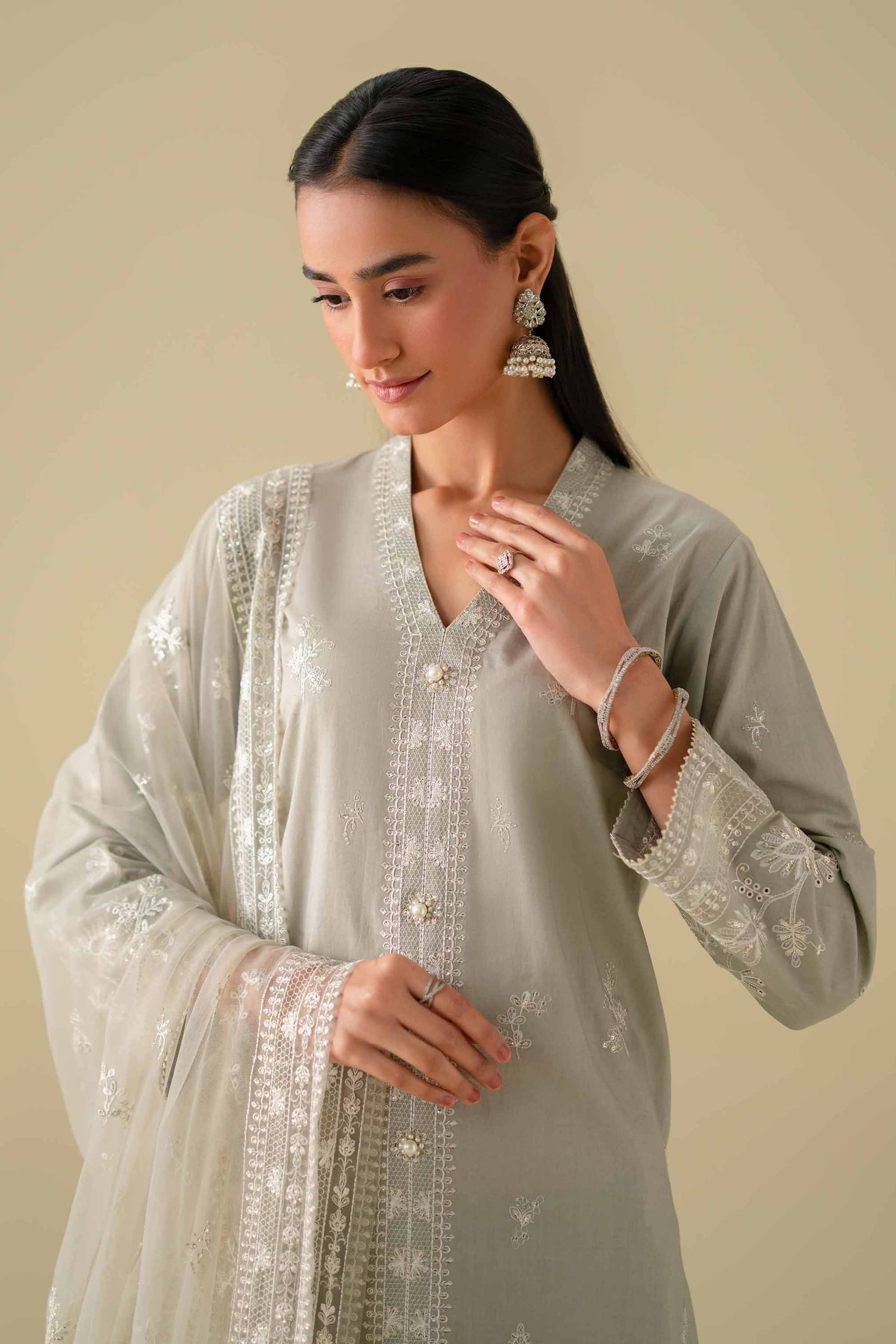 3 Piece - Embroidered Suit - KFE26-21 - Image 7