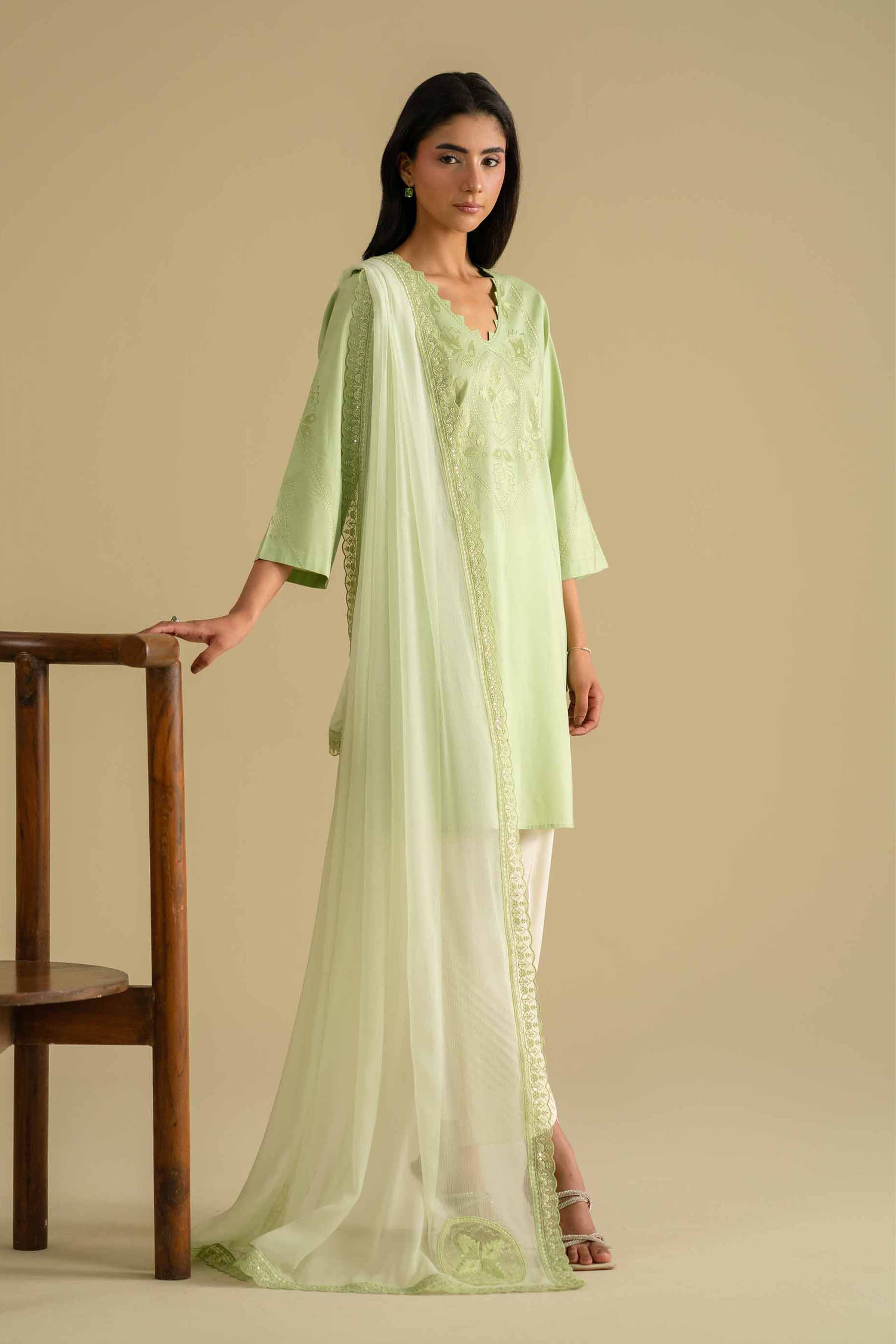2 Piece - Embroidered Suit - KFE26-23