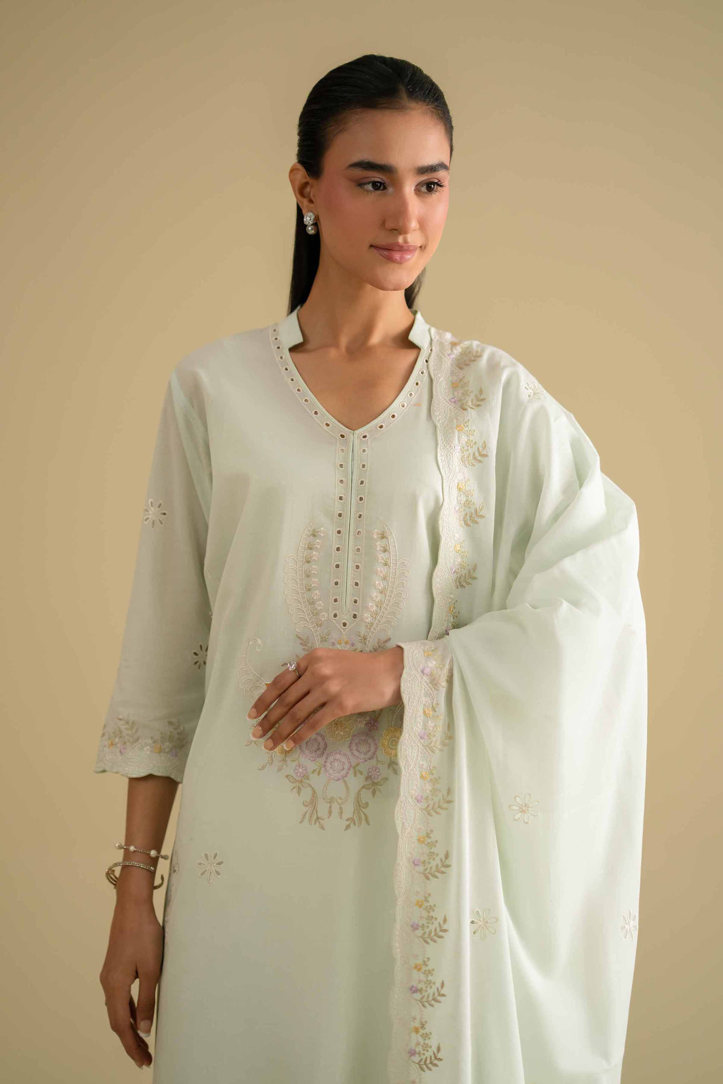 2 Piece - Embroidered Suit - KFE26-230 - Image 2