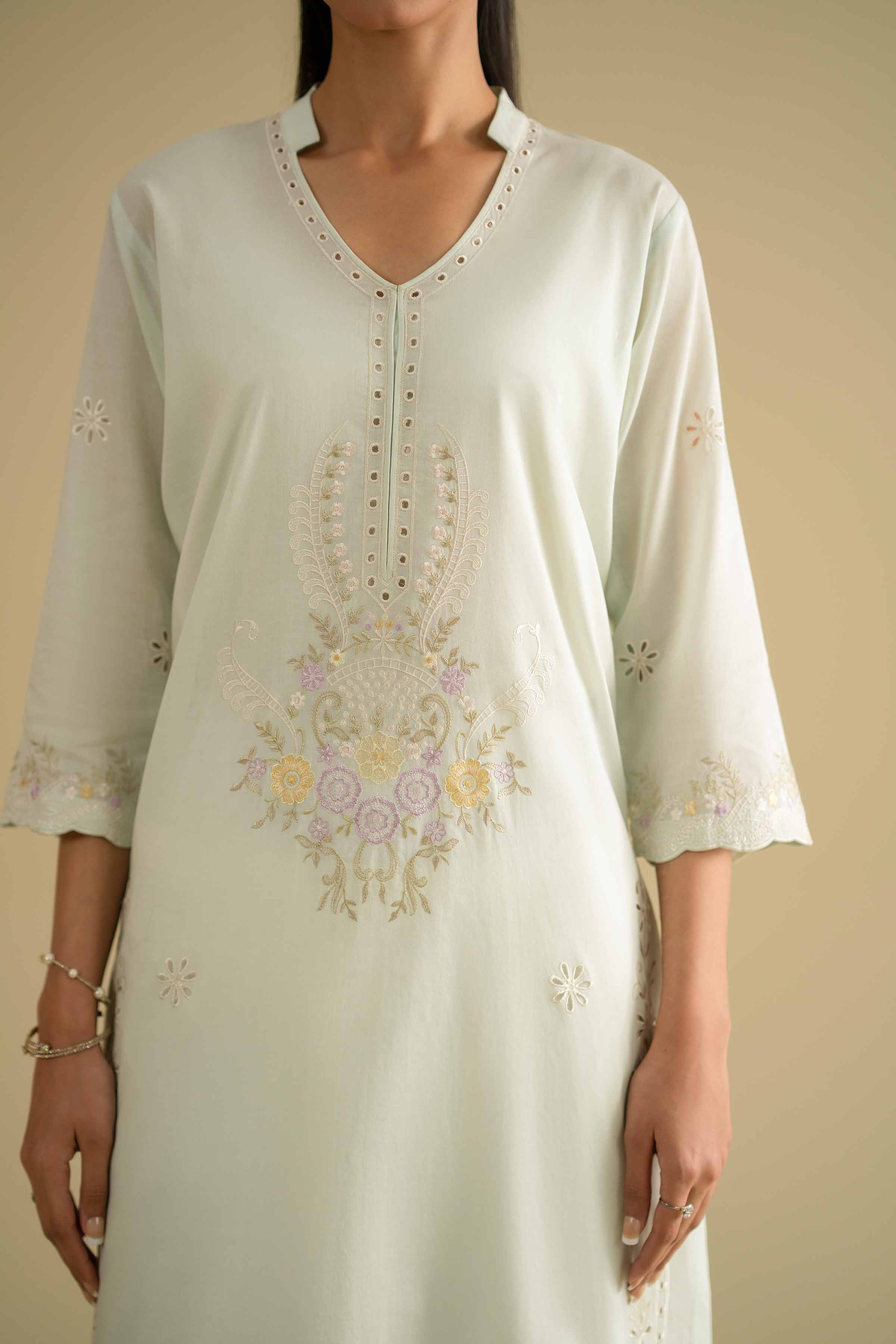 2 Piece - Embroidered Suit - KFE26-230 - Image 7