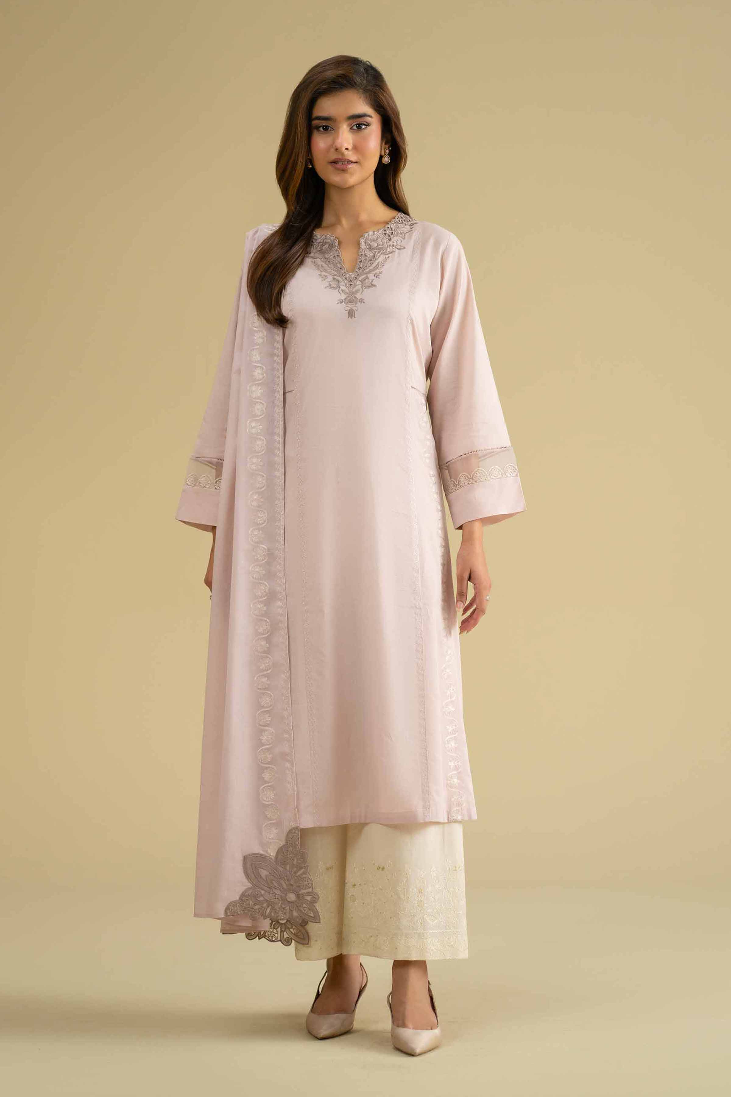 2 Piece - Embroidered Suit - KFE26-232 - Image 3