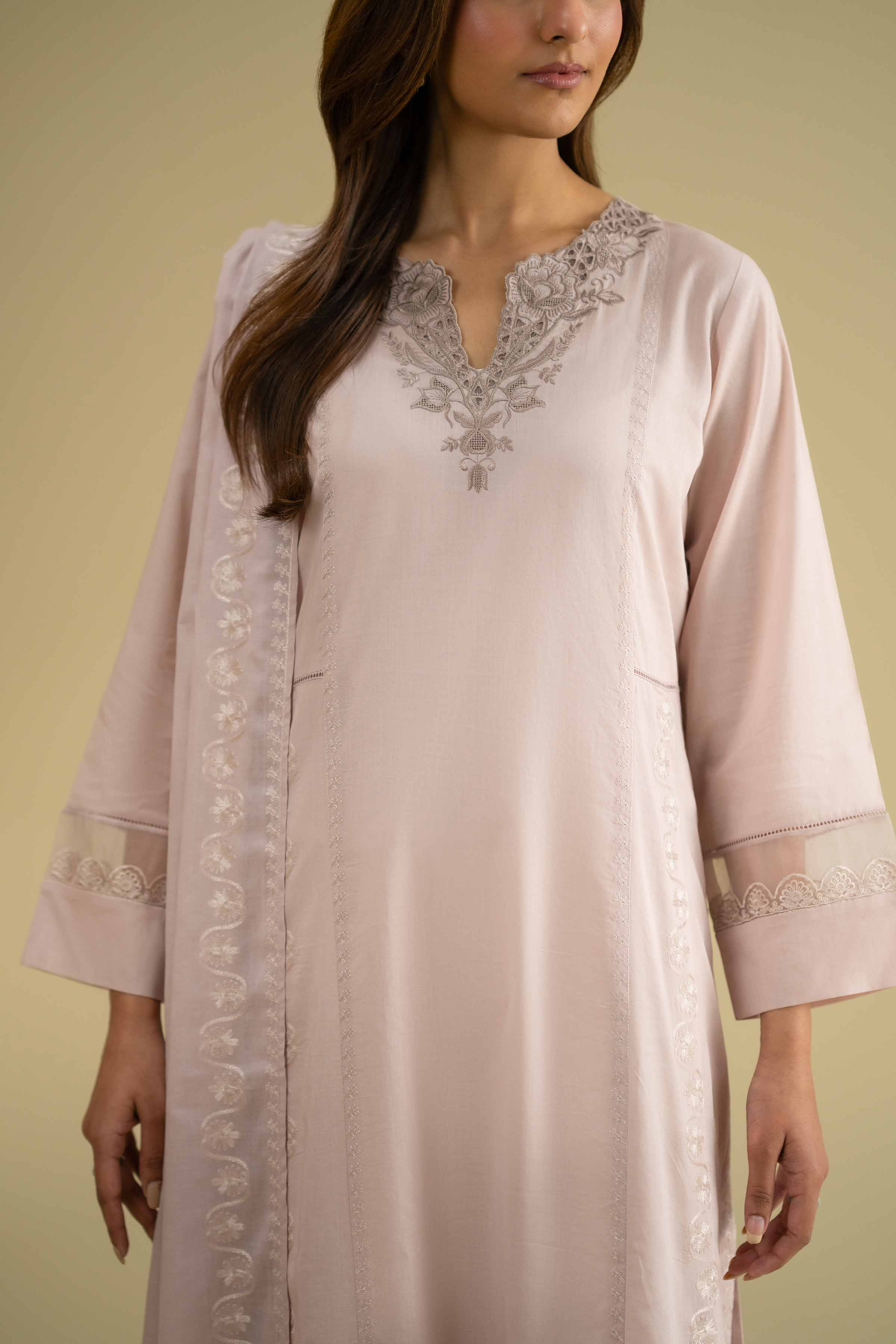 2 Piece - Embroidered Suit - KFE26-232 - Image 6