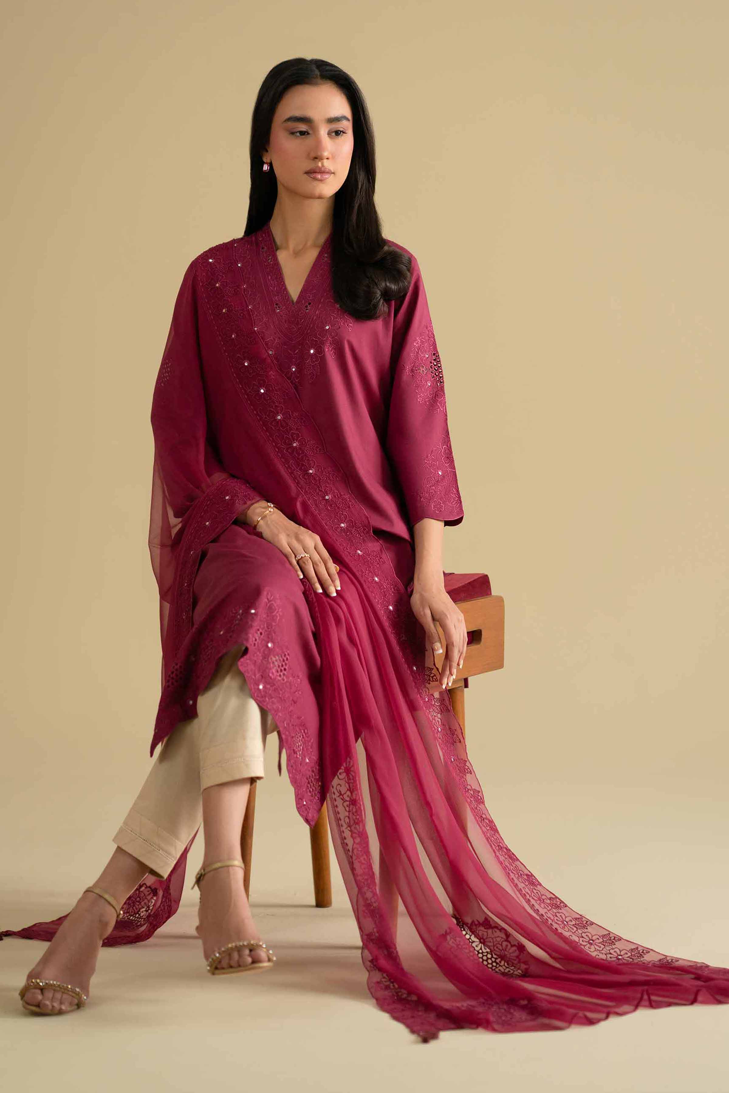 2 Piece - Embroidered Suit - KFE26-24