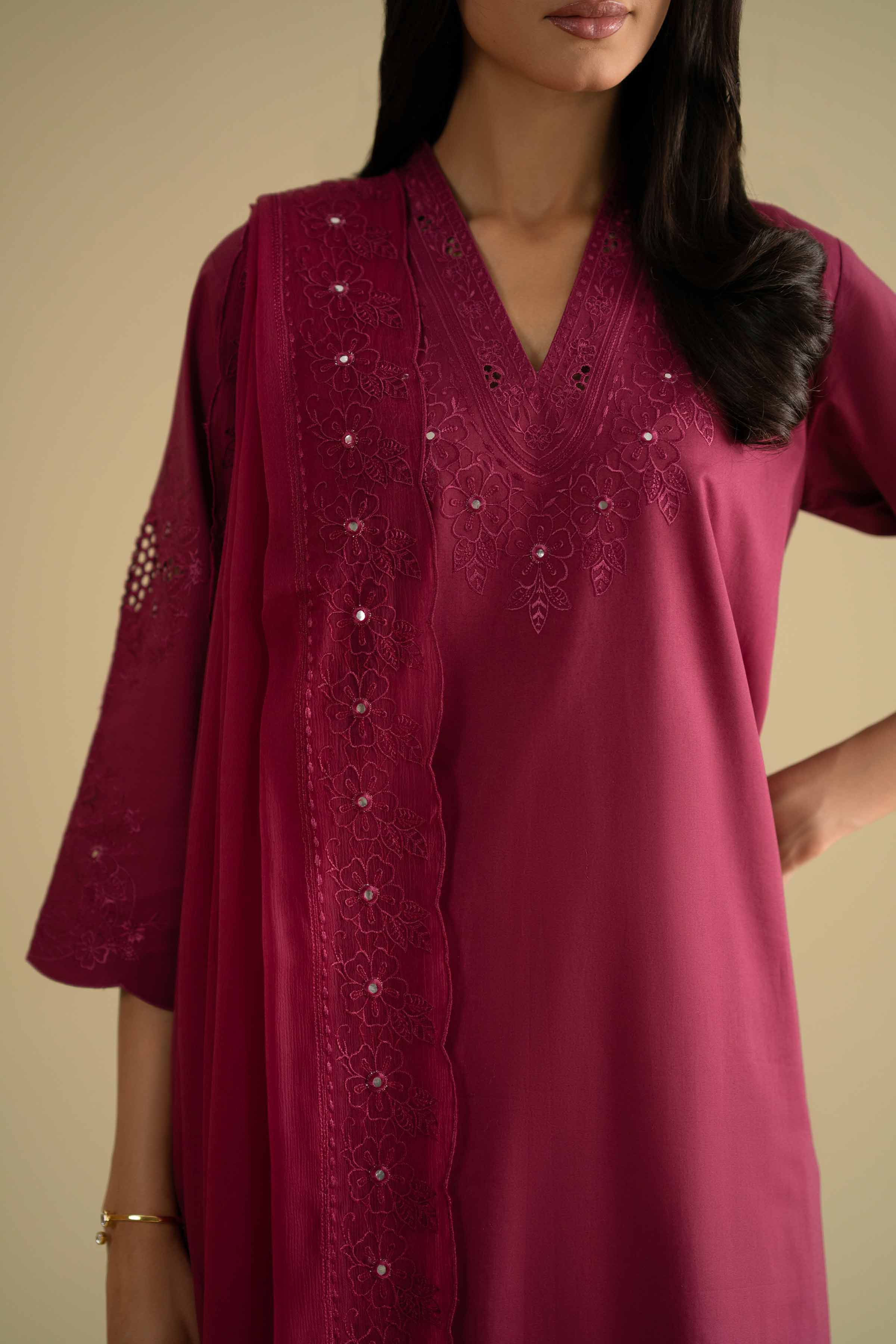 2 Piece - Embroidered Suit - KFE26-24 - Image 7