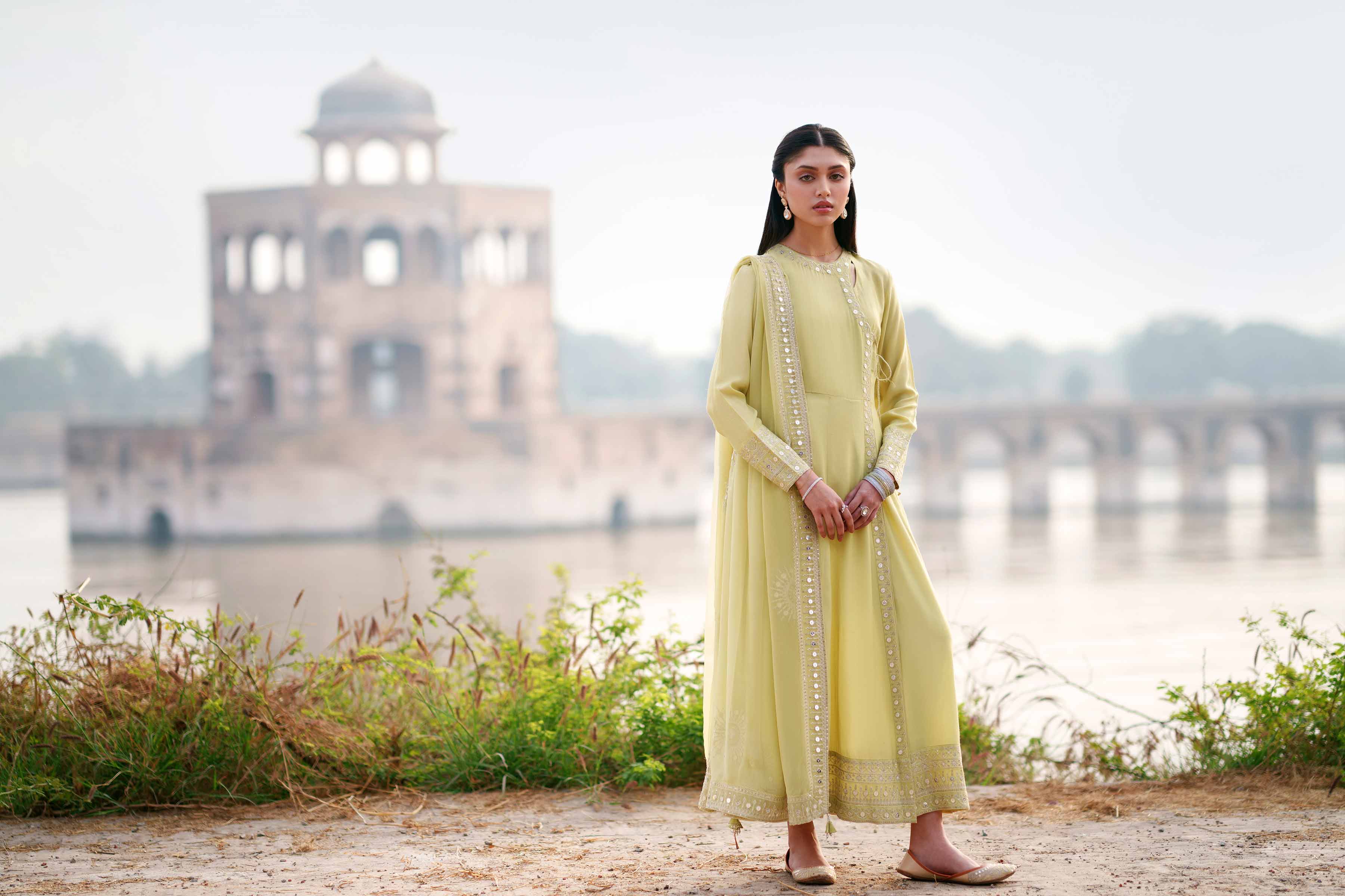2 Piece - Embroidered Suit - KFE26-25 - Image 10