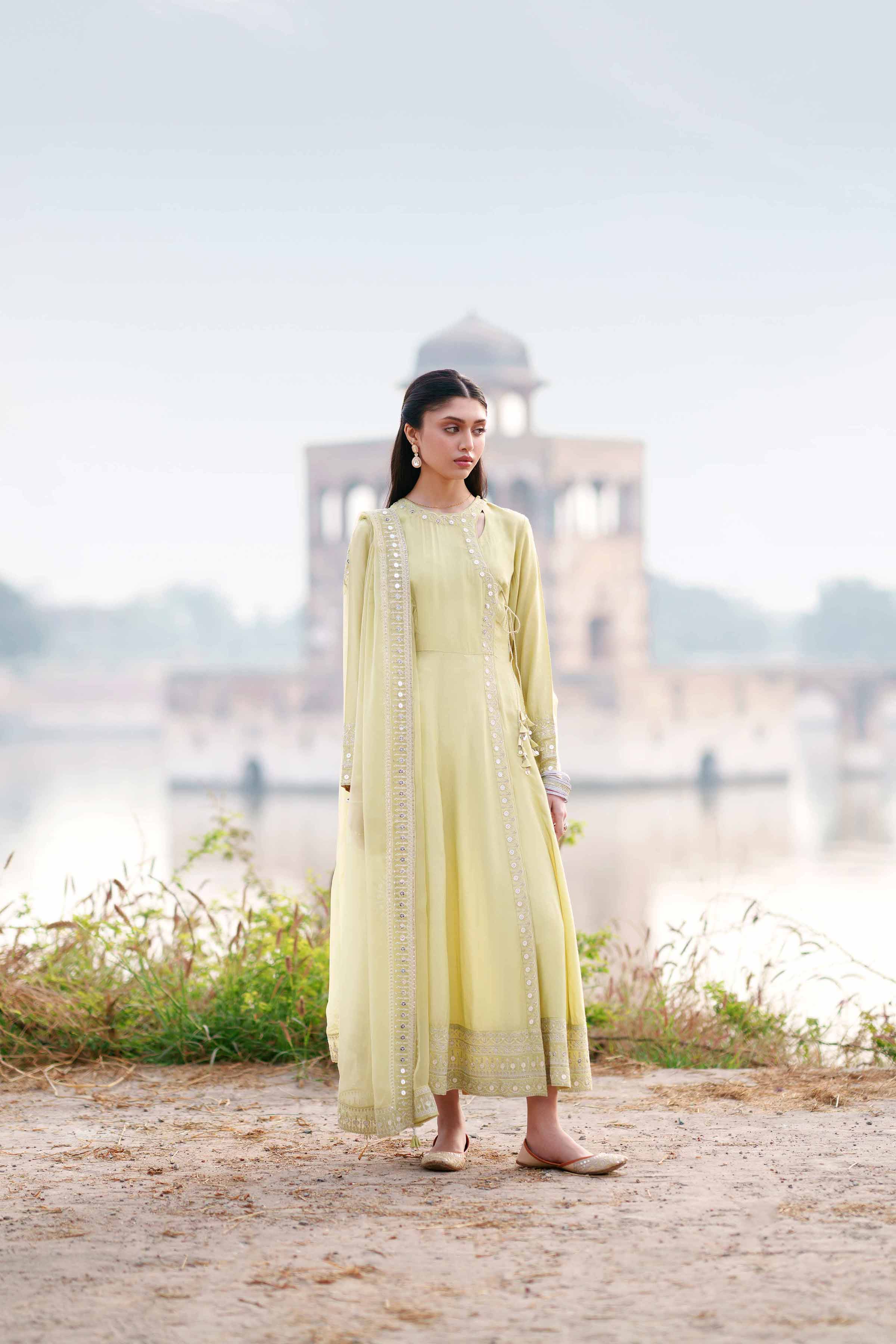 2 Piece - Embroidered Suit - KFE26-25 - Image 4