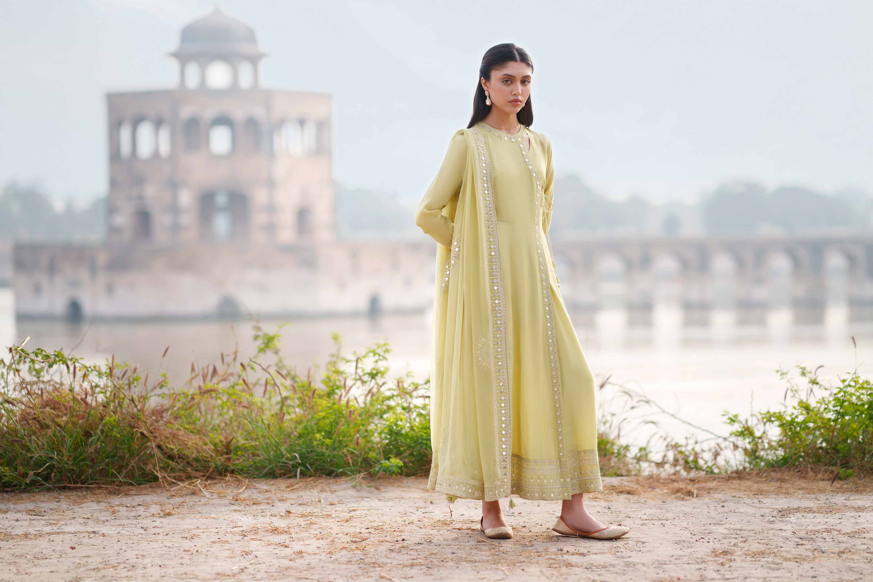 2 Piece - Embroidered Suit - KFE26-25 - Image 8